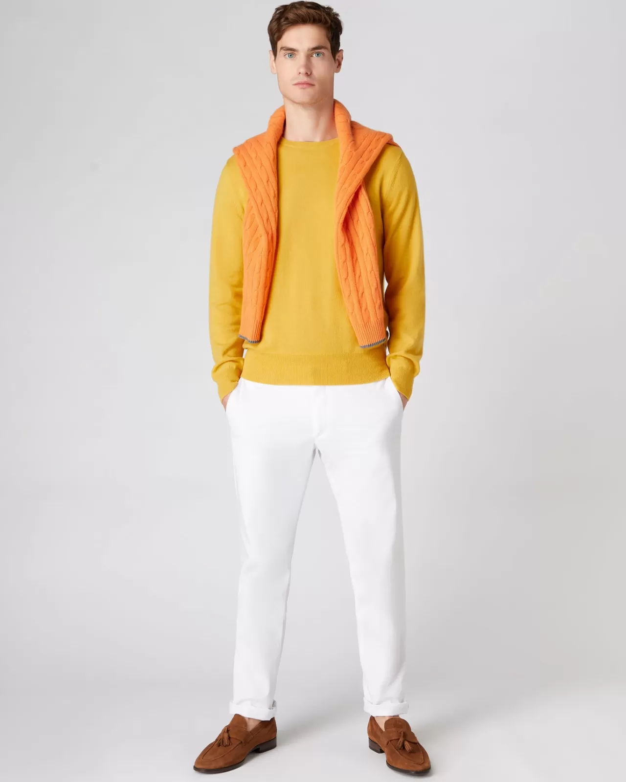 Men N.Peal Round Necks | Men'S The Oxford Round Neck Cashmere Jumper