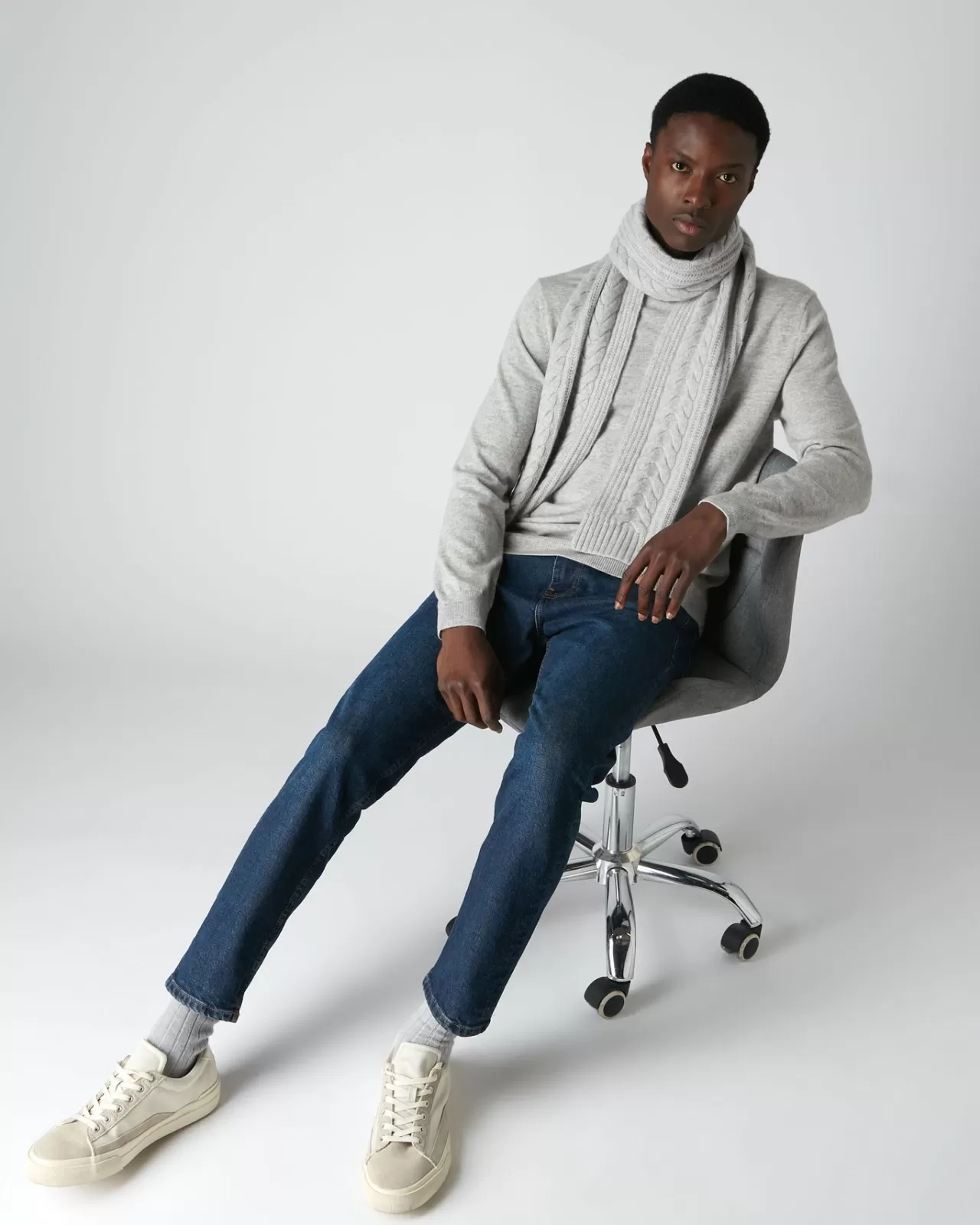 Men N.Peal Round Necks | Men'S The Oxford Round Neck Cashmere Jumper