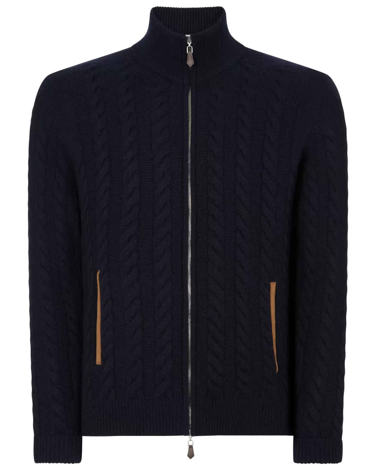 Men N.Peal Cardigans | Men'S The Richmond Cable Cashmere Cardigan