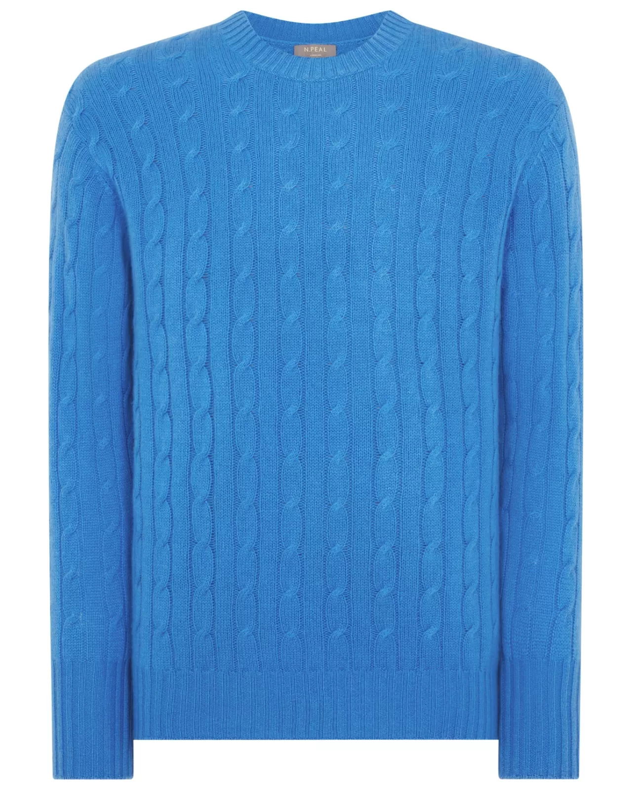 Men N.Peal Round Necks | Men'S The Thames Cable Cashmere Jumper