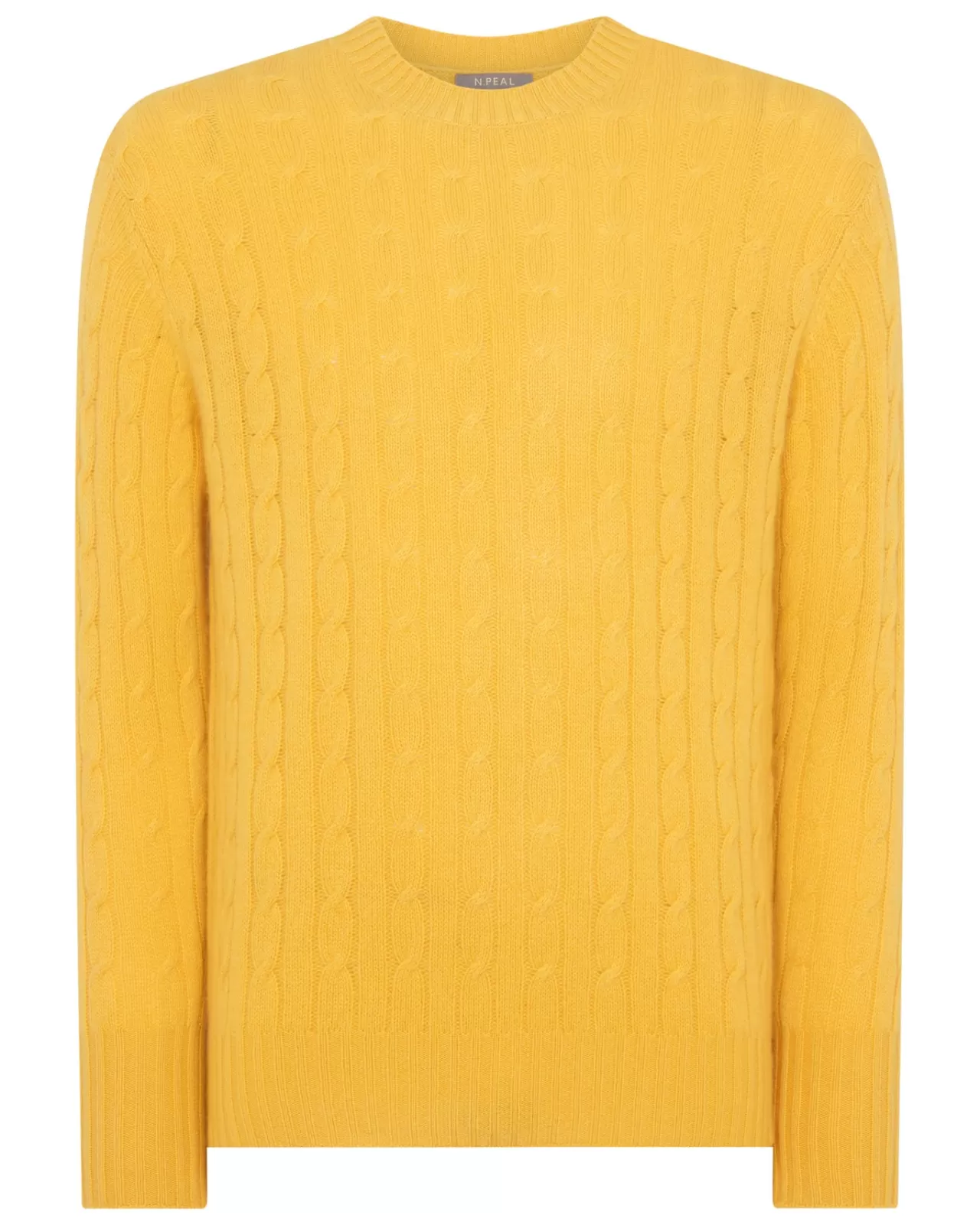 Men N.Peal Round Necks | Men'S The Thames Cable Cashmere Jumper