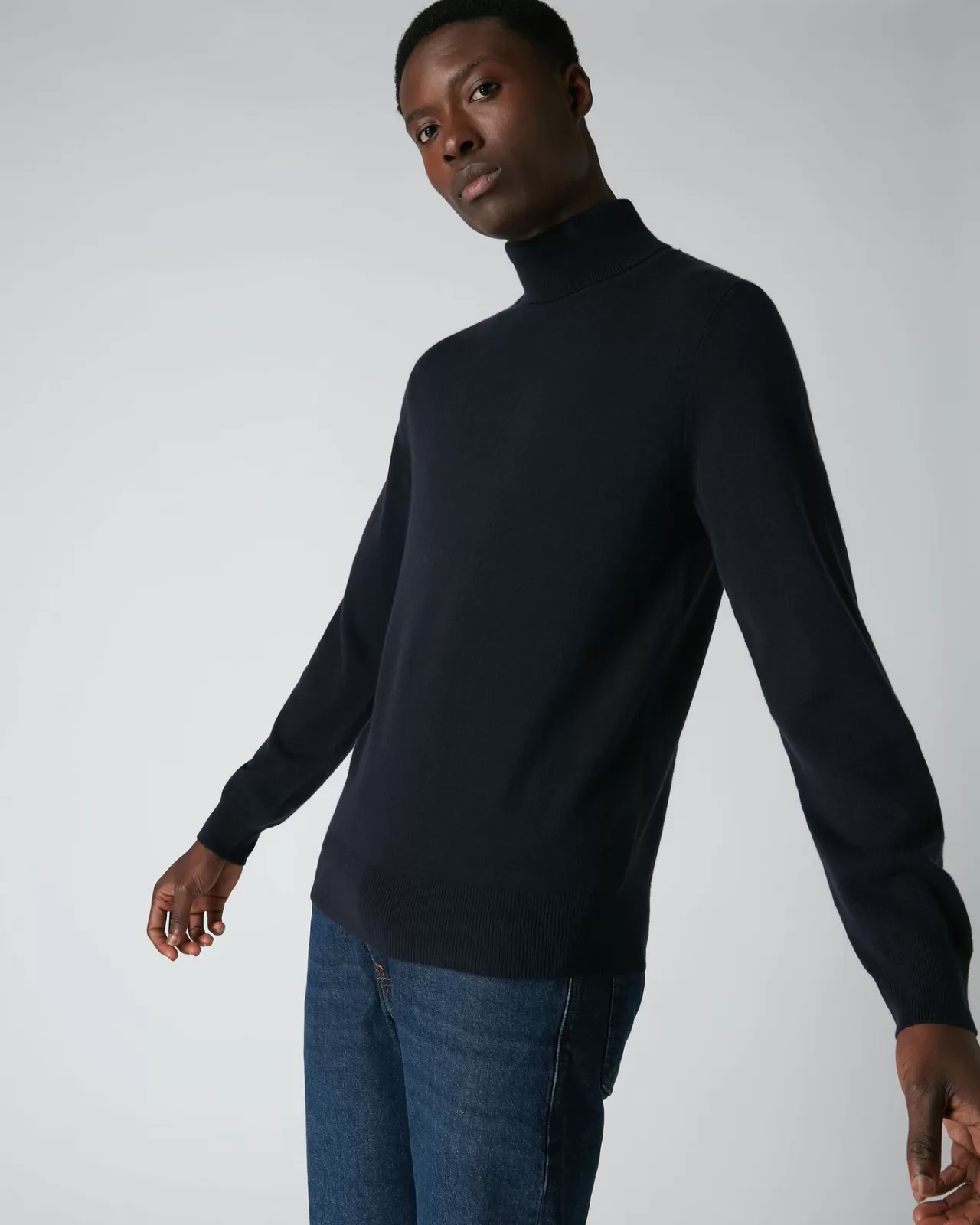 Men N.Peal Roll Necks | Men'S The Trafalgar Polo Neck Cashmere Jumper