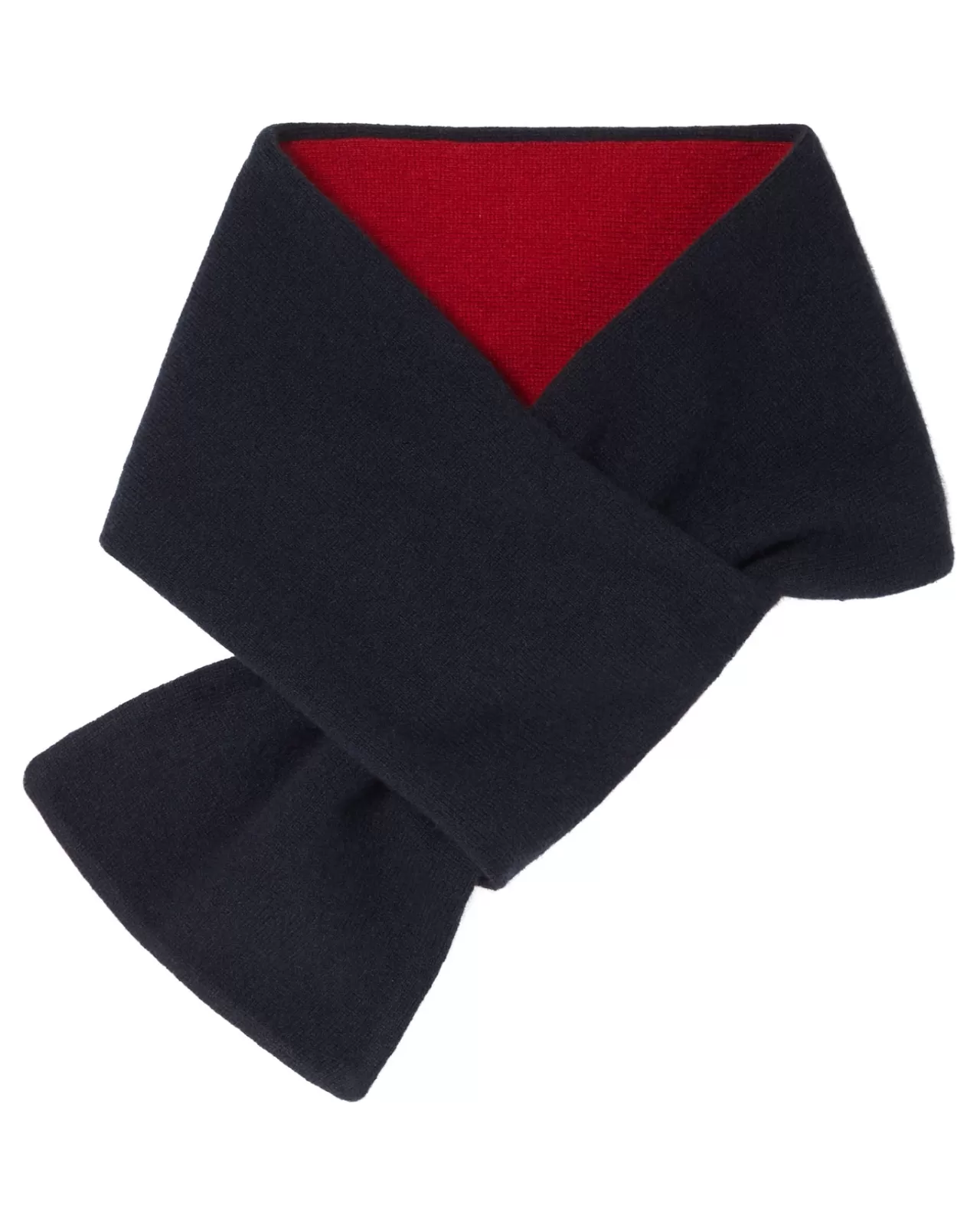 Men N.Peal Scarves | Men'S Two Tone Small Cashmere Scarf + Ruby Red