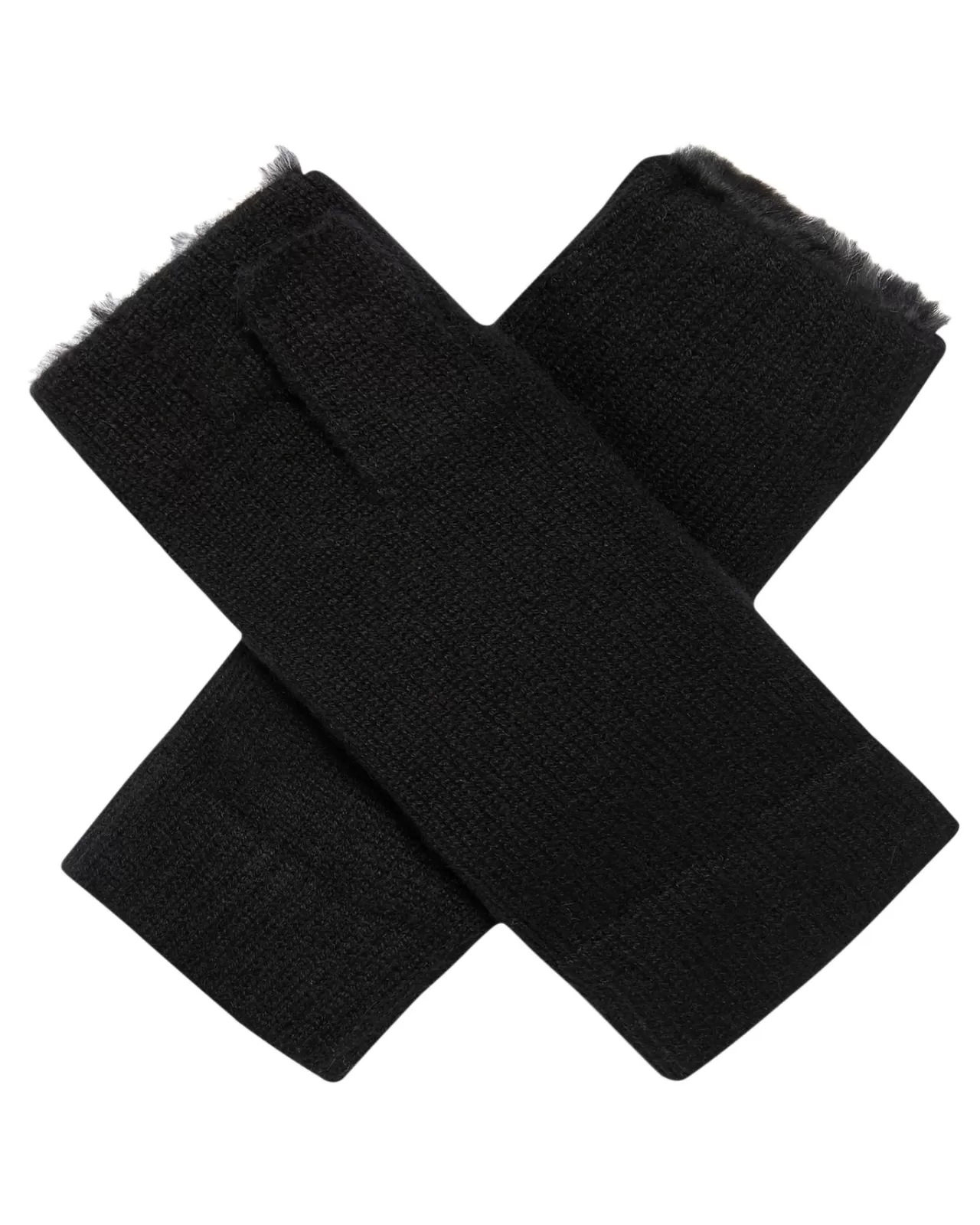 Women N.Peal Gloves | Unisex Fur Lined Fingerless Cashmere Gloves