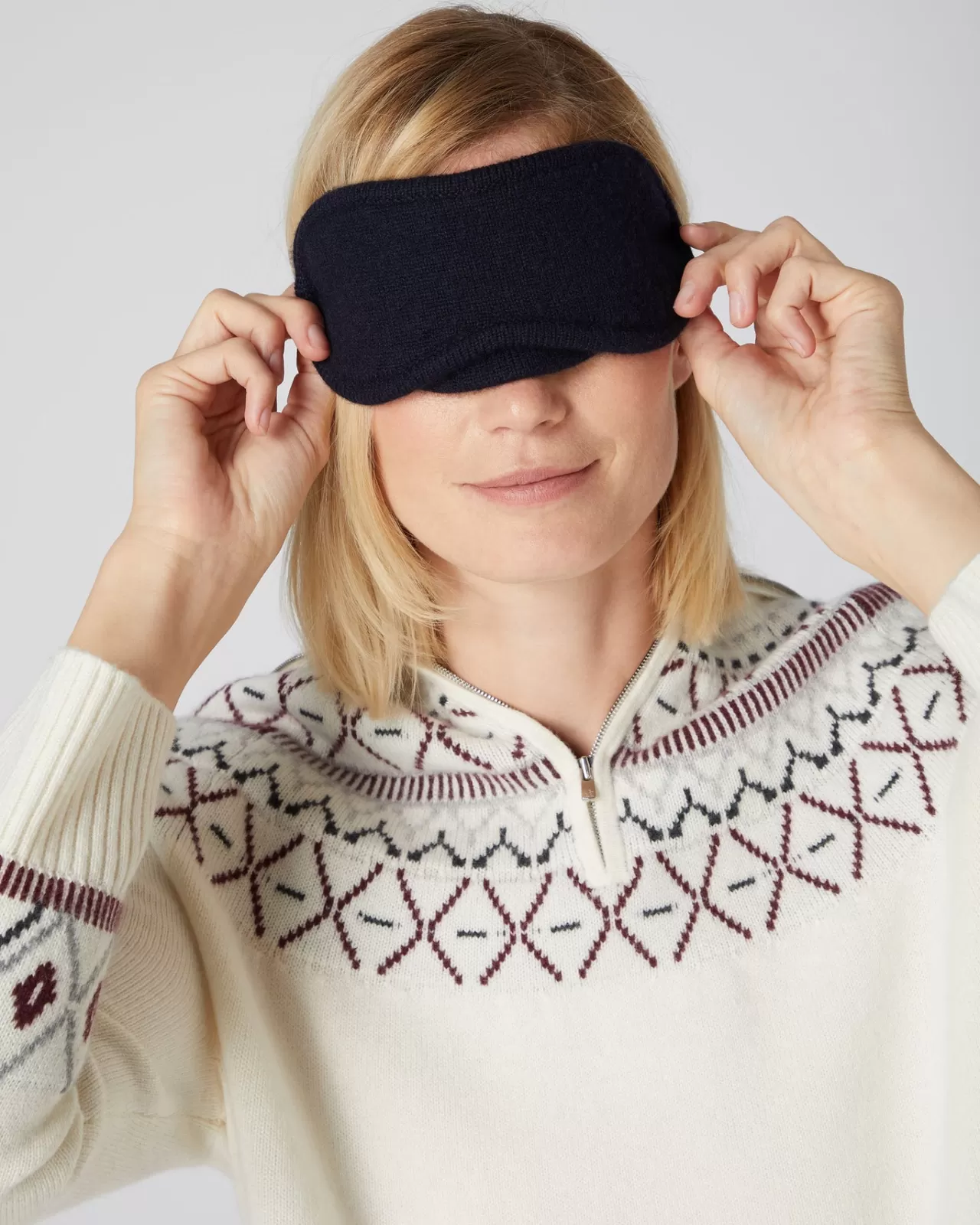 Women N.Peal Homeware | Unisex Knitted Cashmere Eye Mask