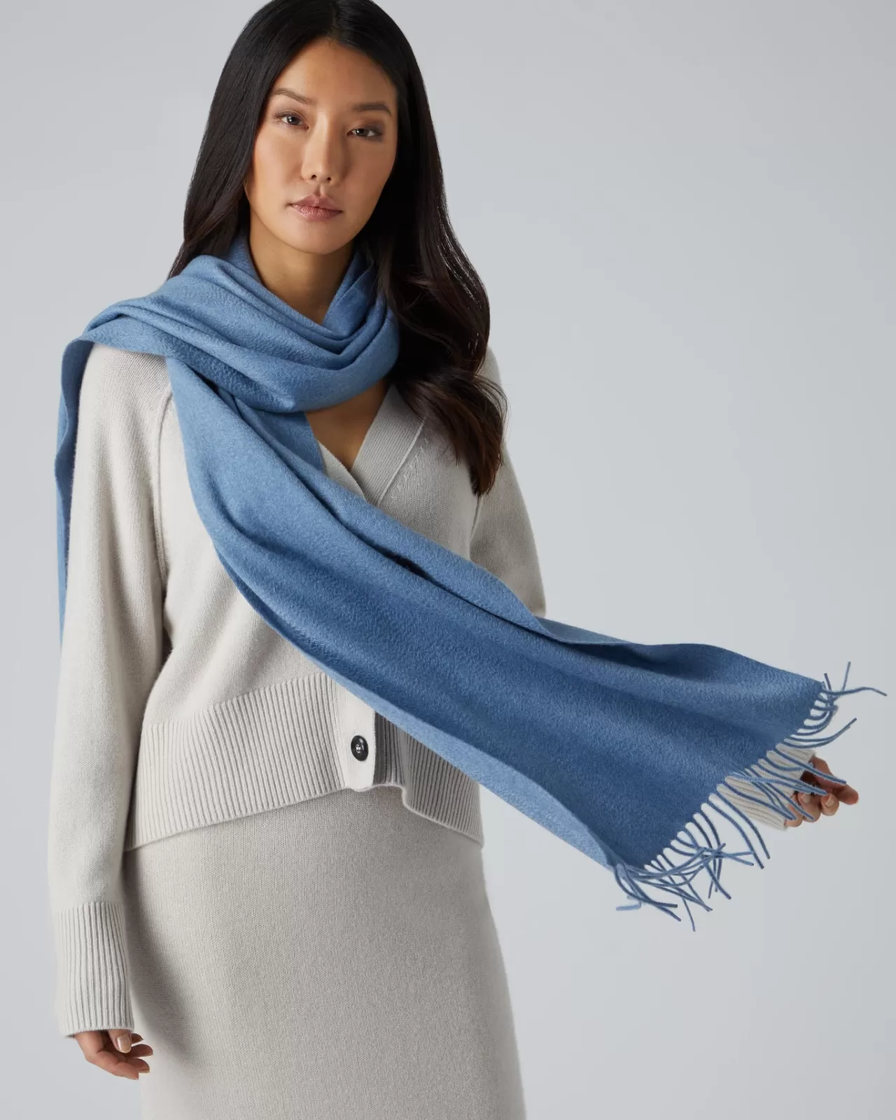 Women N.Peal Cashmere Scarves | Unisex Large Woven Cashmere Scarf