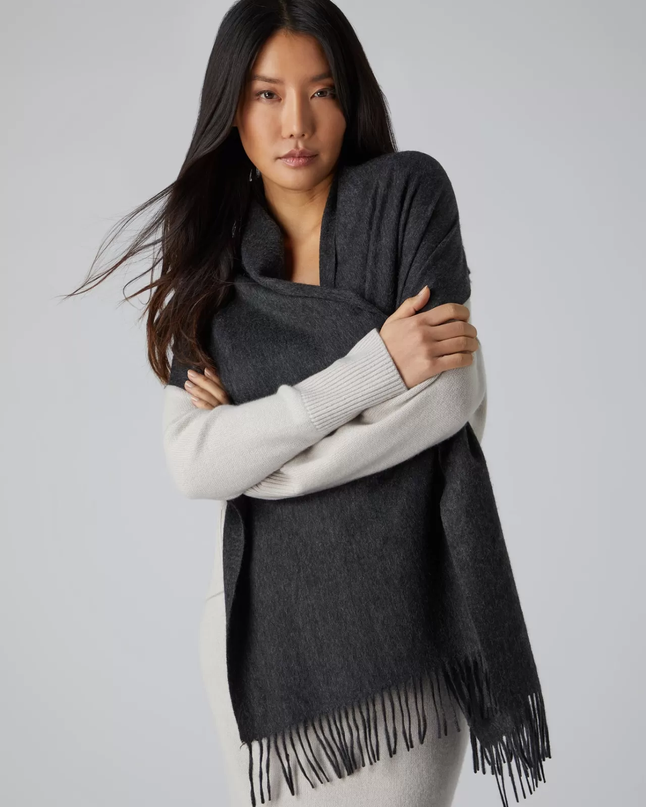 Women N.Peal Cashmere Scarves | Unisex Large Woven Cashmere Scarf