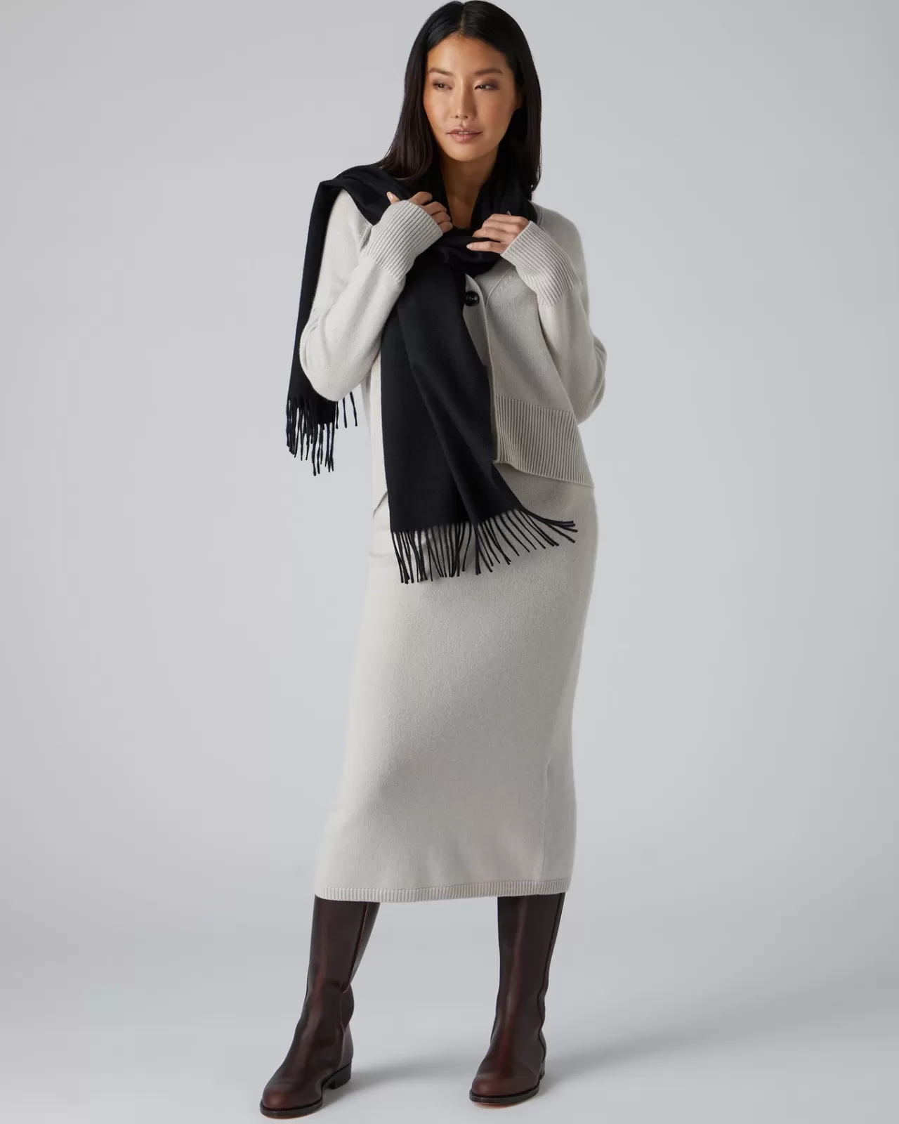 Women N.Peal Cashmere Scarves | Unisex Large Woven Cashmere Scarf