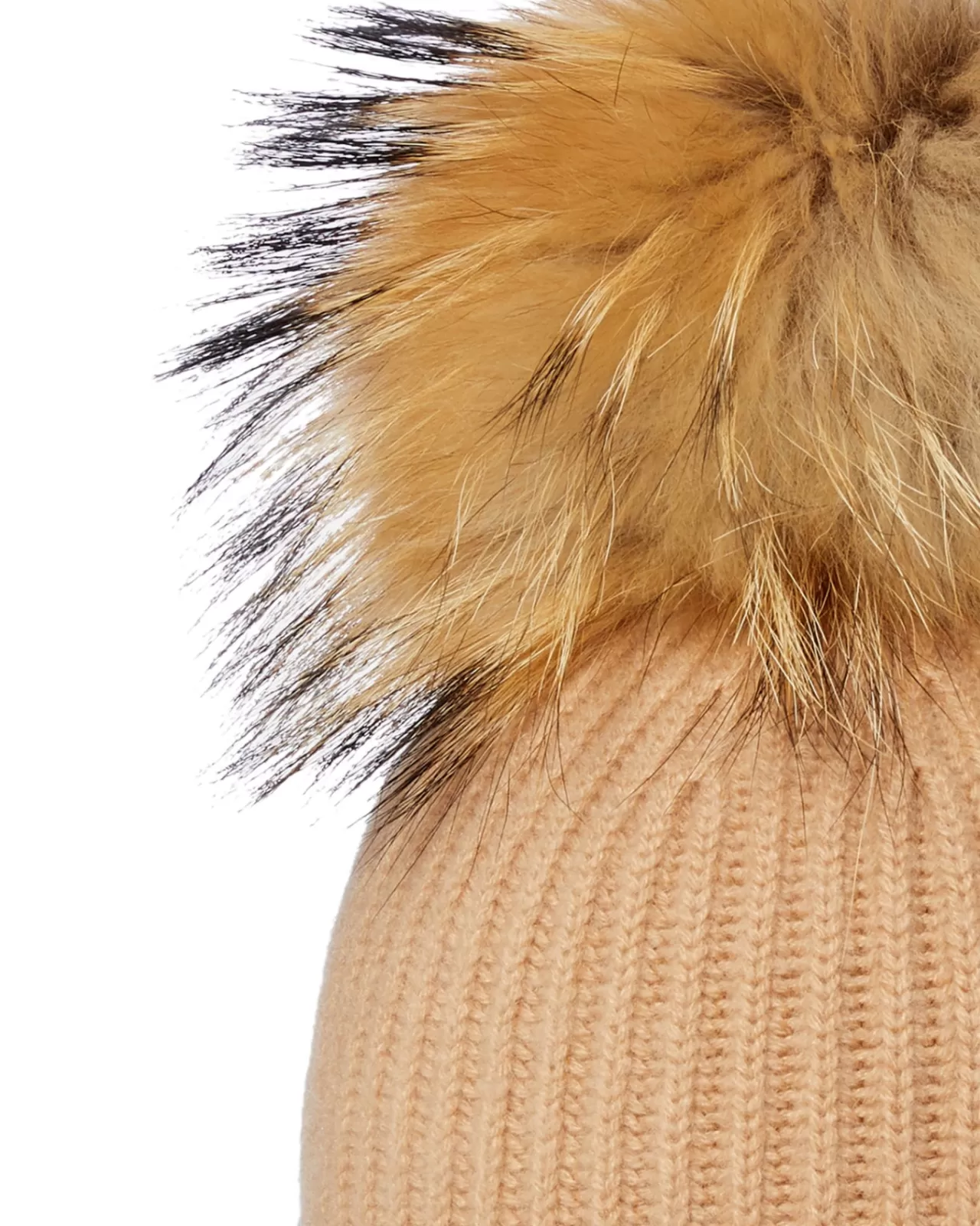 Women N.Peal Hats | Unisex Ribbed Cashmere Hat With Detachable Pom