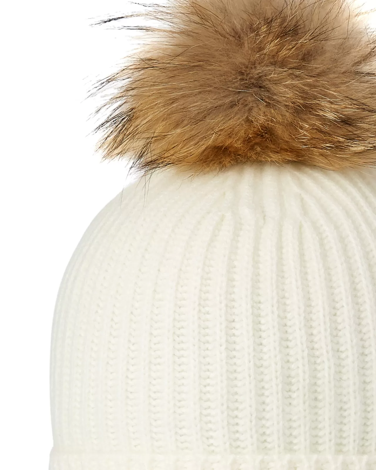 Women N.Peal Hats | Unisex Ribbed Cashmere Hat With Detachable Pom