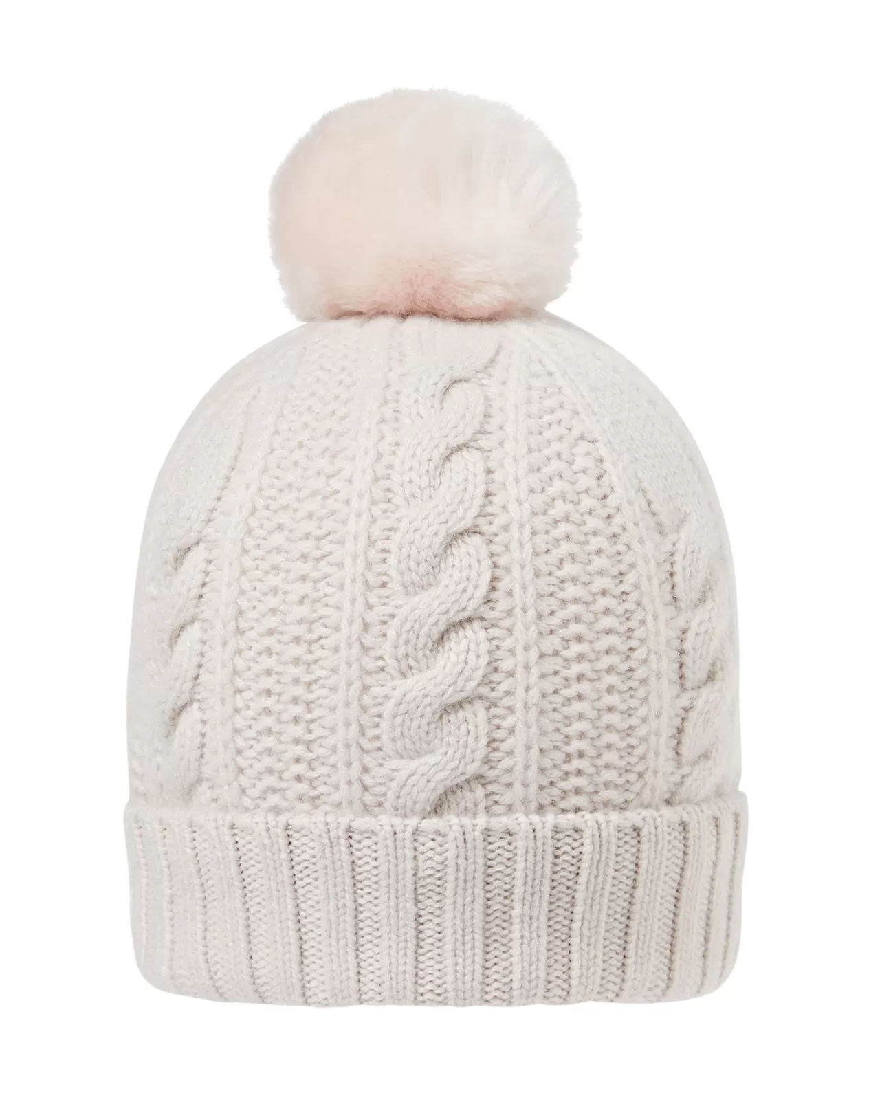 Women N.Peal Hats | Unisex Shearling Pom Cable Hat