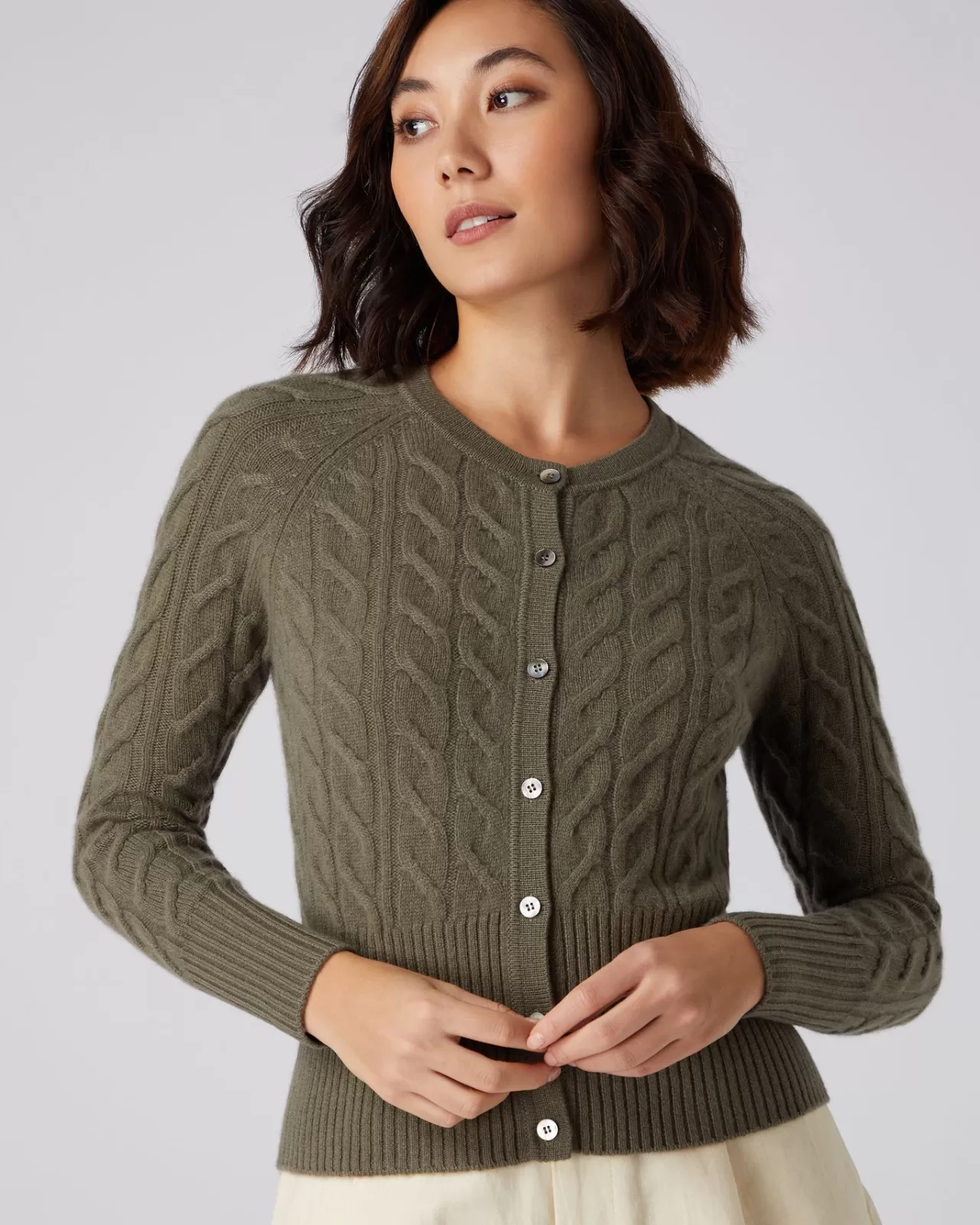 Women N.Peal Cardigans | Women'S Cable Cashmere Cardigan