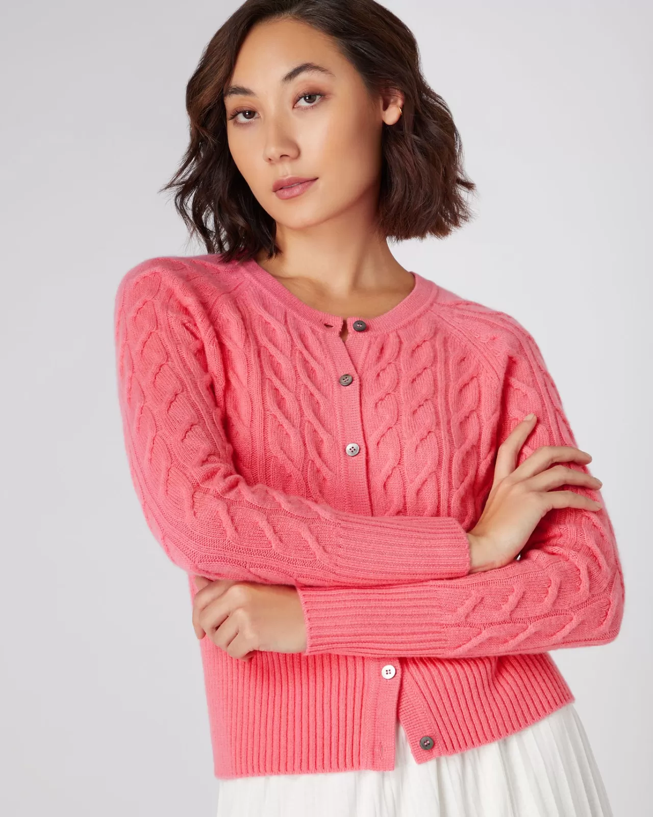 Women N.Peal Cardigans | Women'S Cable Cashmere Cardigan