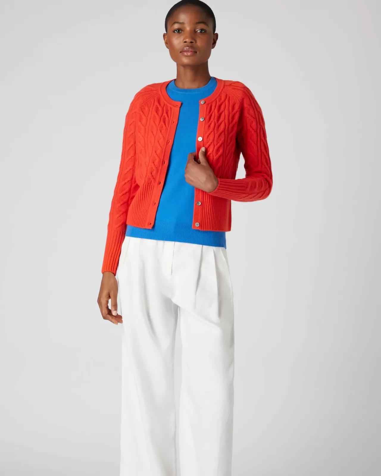 Women N.Peal Cardigans | Women'S Cable Cashmere Cardigan