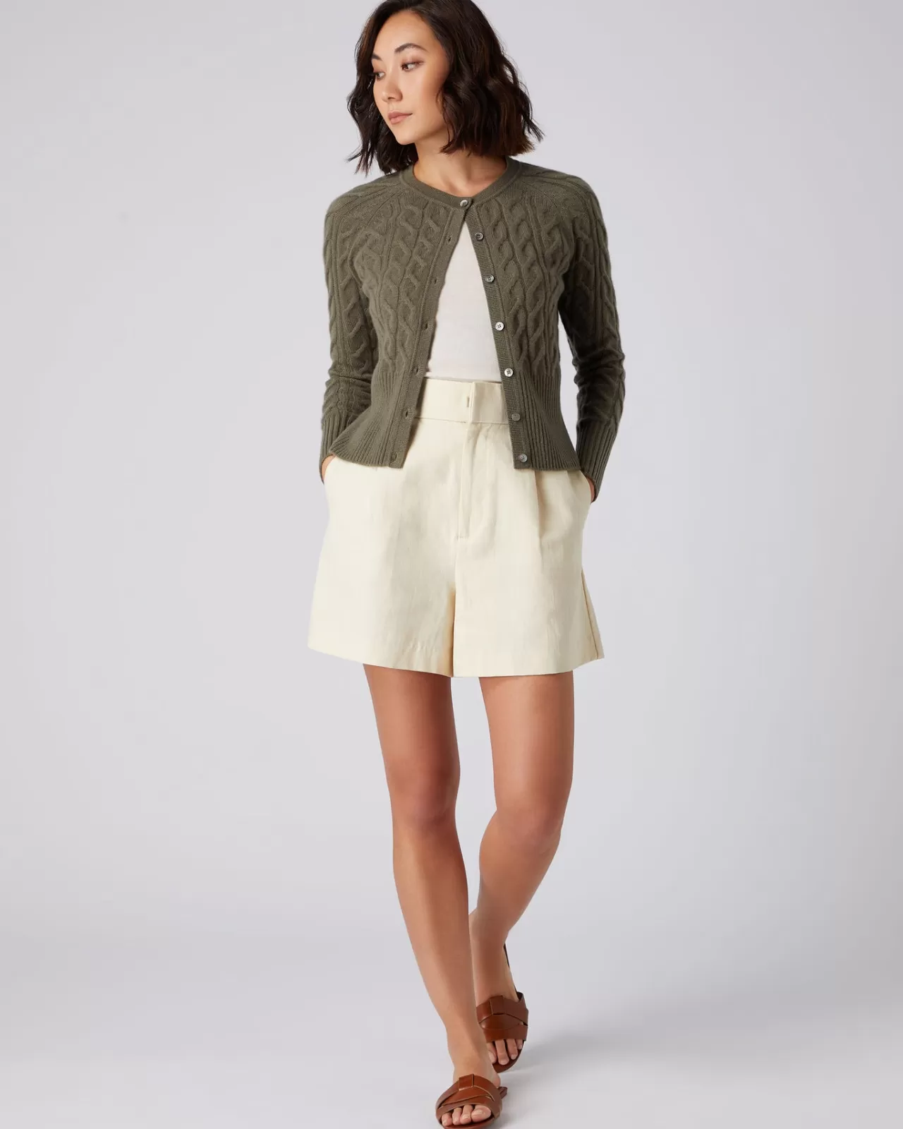 Women N.Peal Cardigans | Women'S Cable Cashmere Cardigan