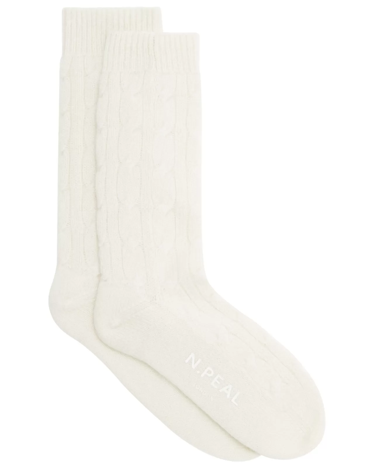 Women N.Peal Slippers & Socks | Women'S Cable Cashmere House Sock