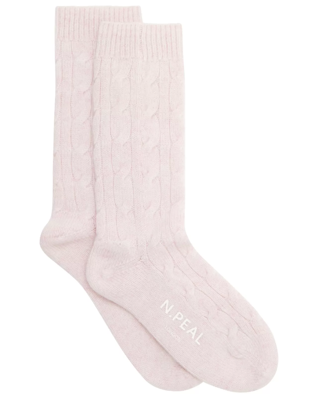 Women N.Peal Slippers & Socks | Women'S Cable Cashmere House Sock