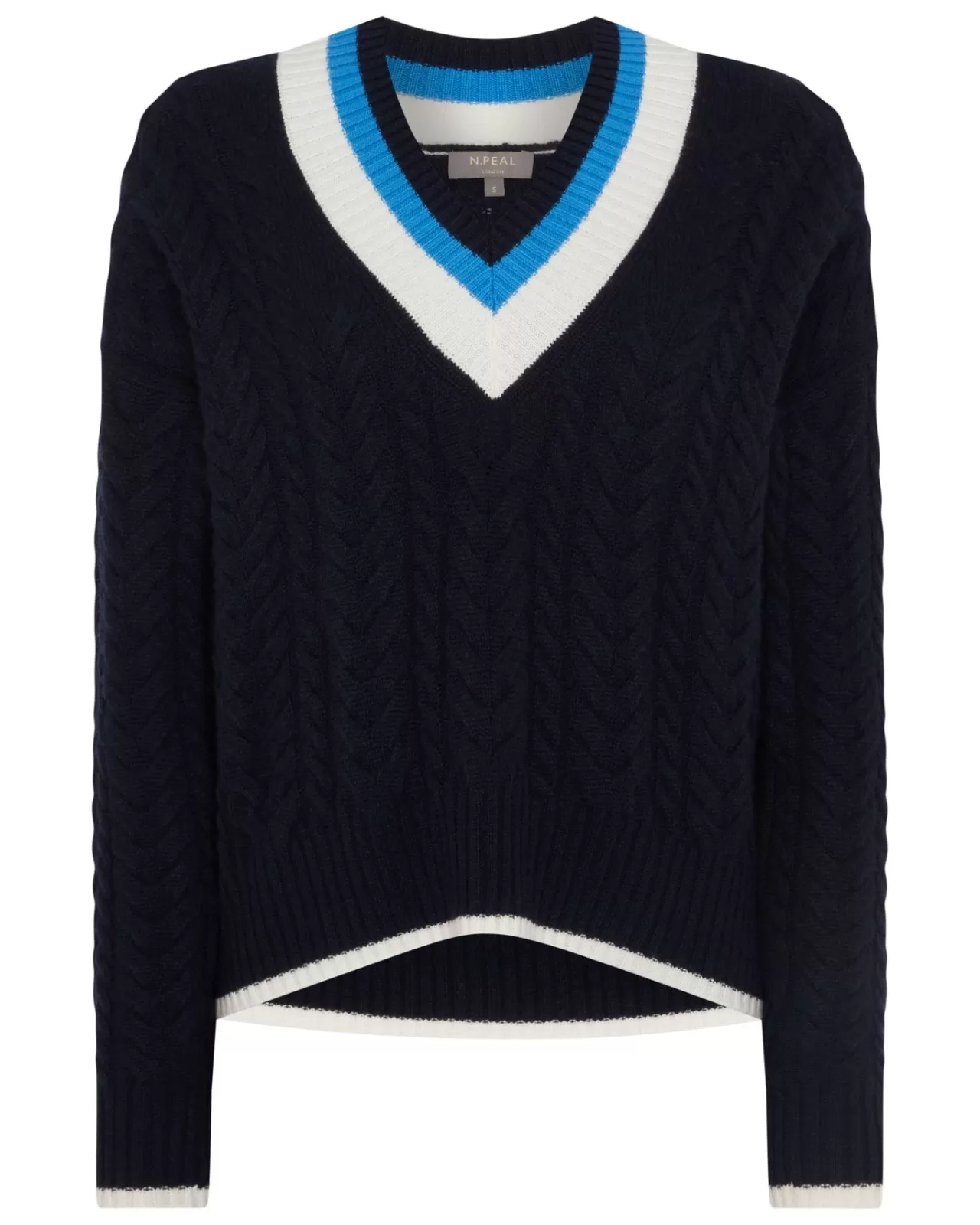 Women N.Peal V Necks | Women'S Cable Cricket Cashmere Jumper