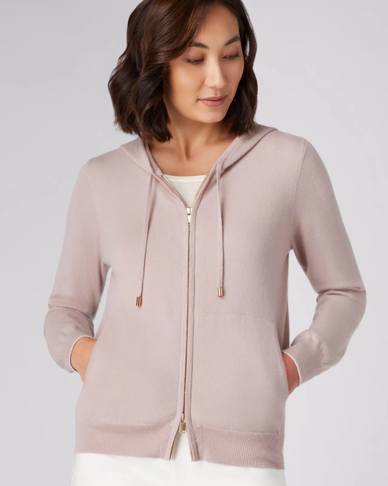 Women N.Peal Half & Full Zip Knitwear | Women'S Cashmere Hoodie