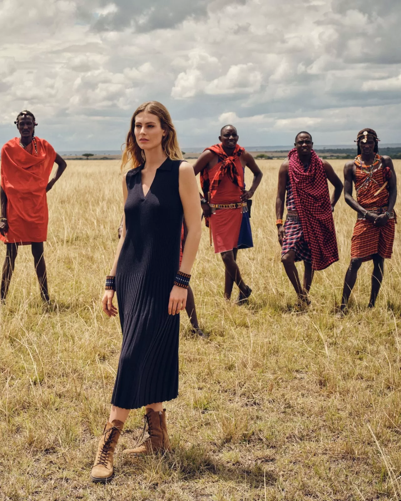 womens_collared_rib_cashmere_dress_5.webp Women N.Peal Dresses & Skirts | Women'S Collared Rib Cashmere Dress