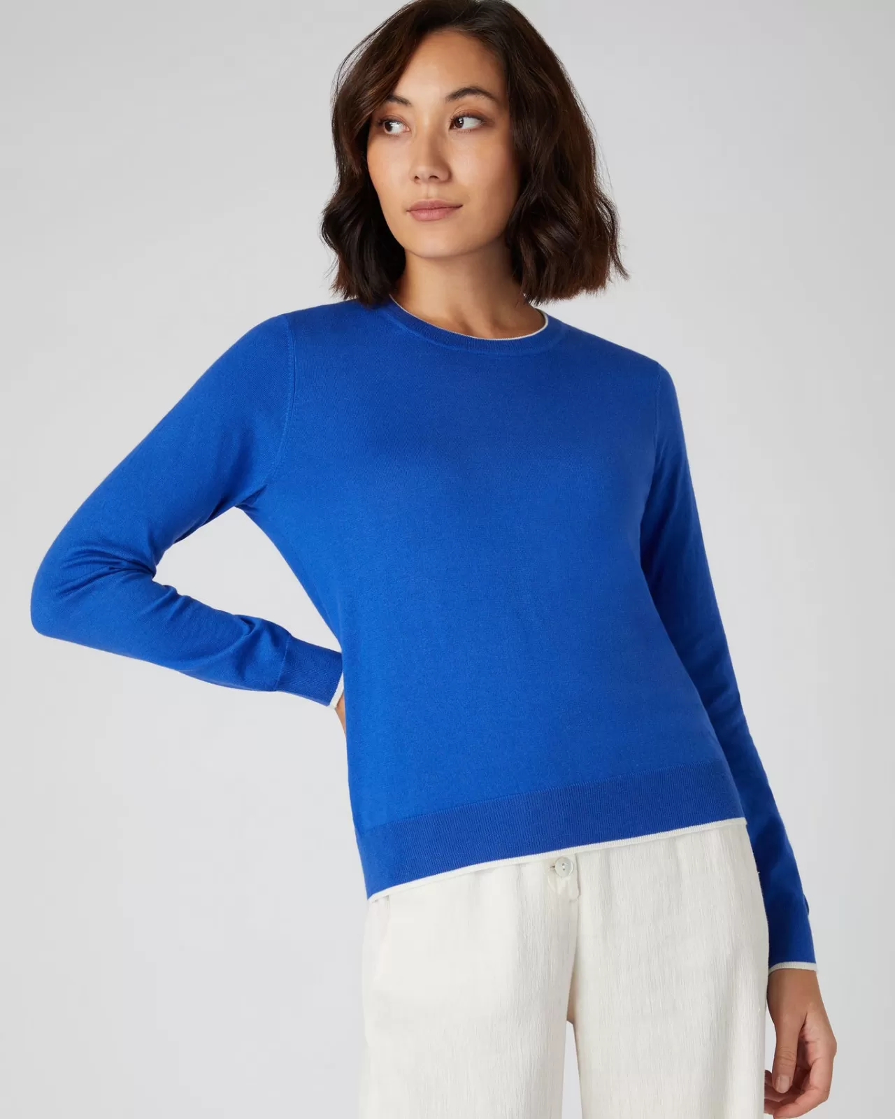 Women N.Peal Round Necks | Women'S Cotton Cashmere Jumper