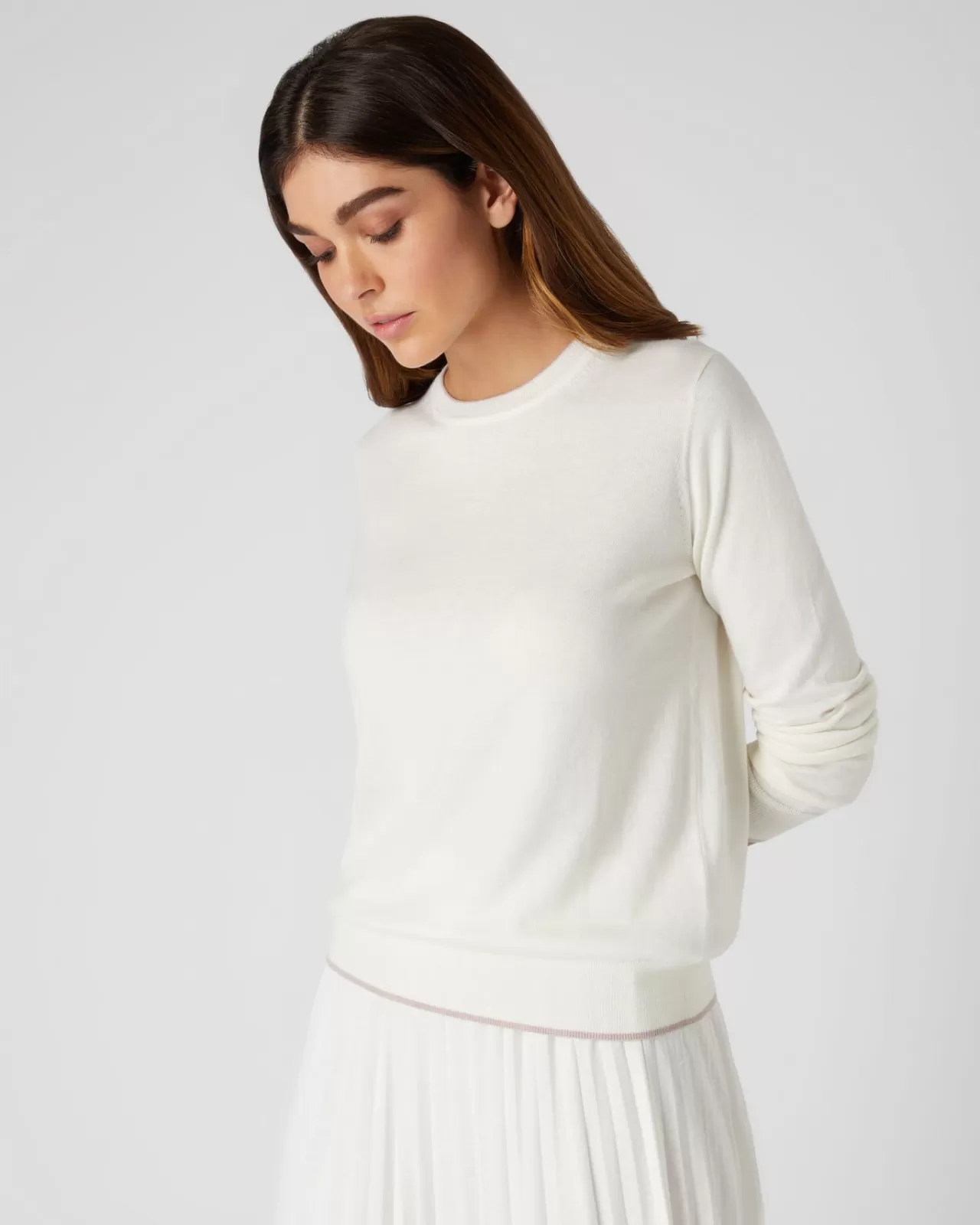 Women N.Peal Round Necks | Women'S Cotton Cashmere Jumper