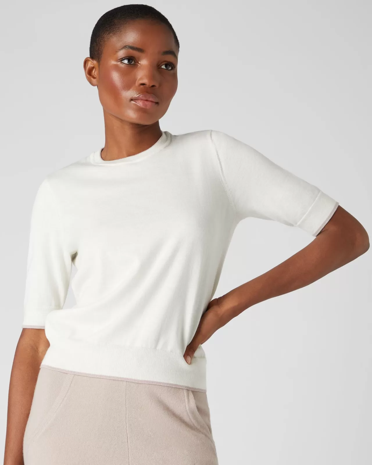 Women N.Peal Tops & T-Shirts | Women'S Cotton Cashmere T Shirt