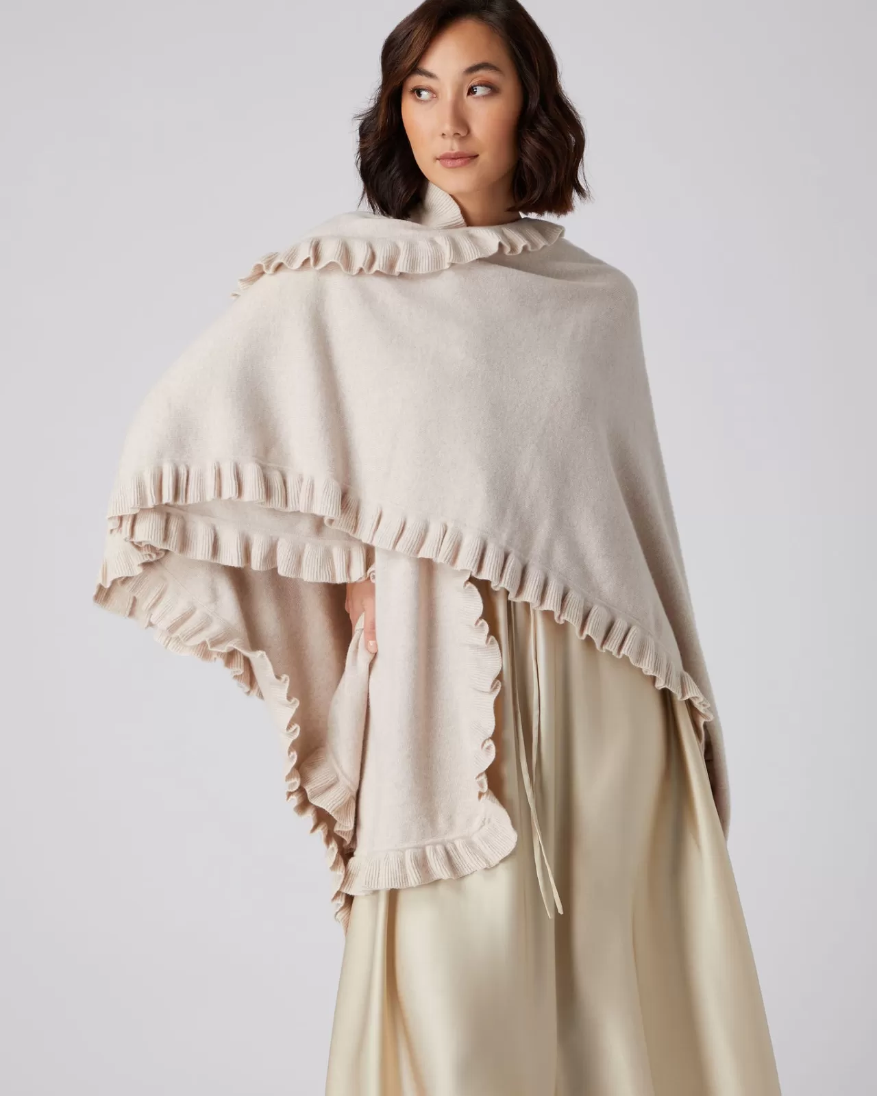 Women N.Peal Capes & Ponchos | Women'S Frill Cashmere Cape