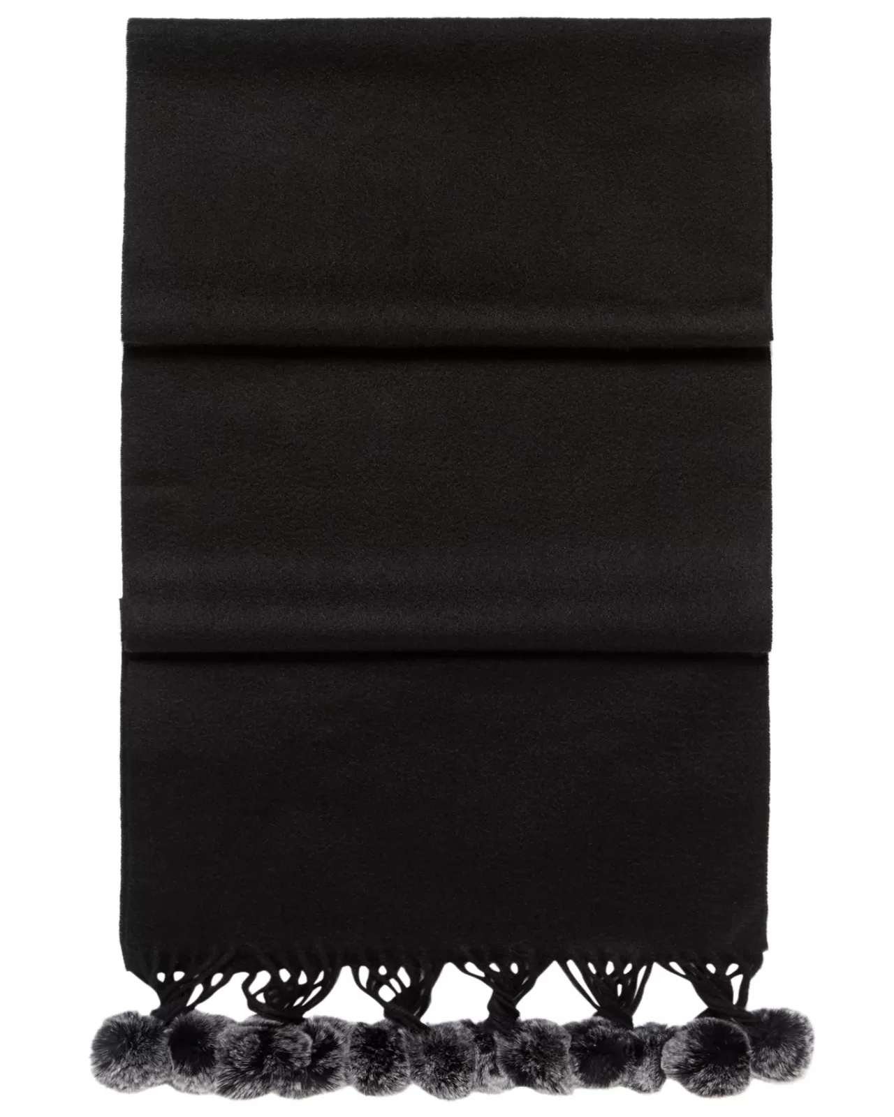 Women N.Peal Cashmere Scarves | Women'S Fur Bobble Woven Cashmere Scarf