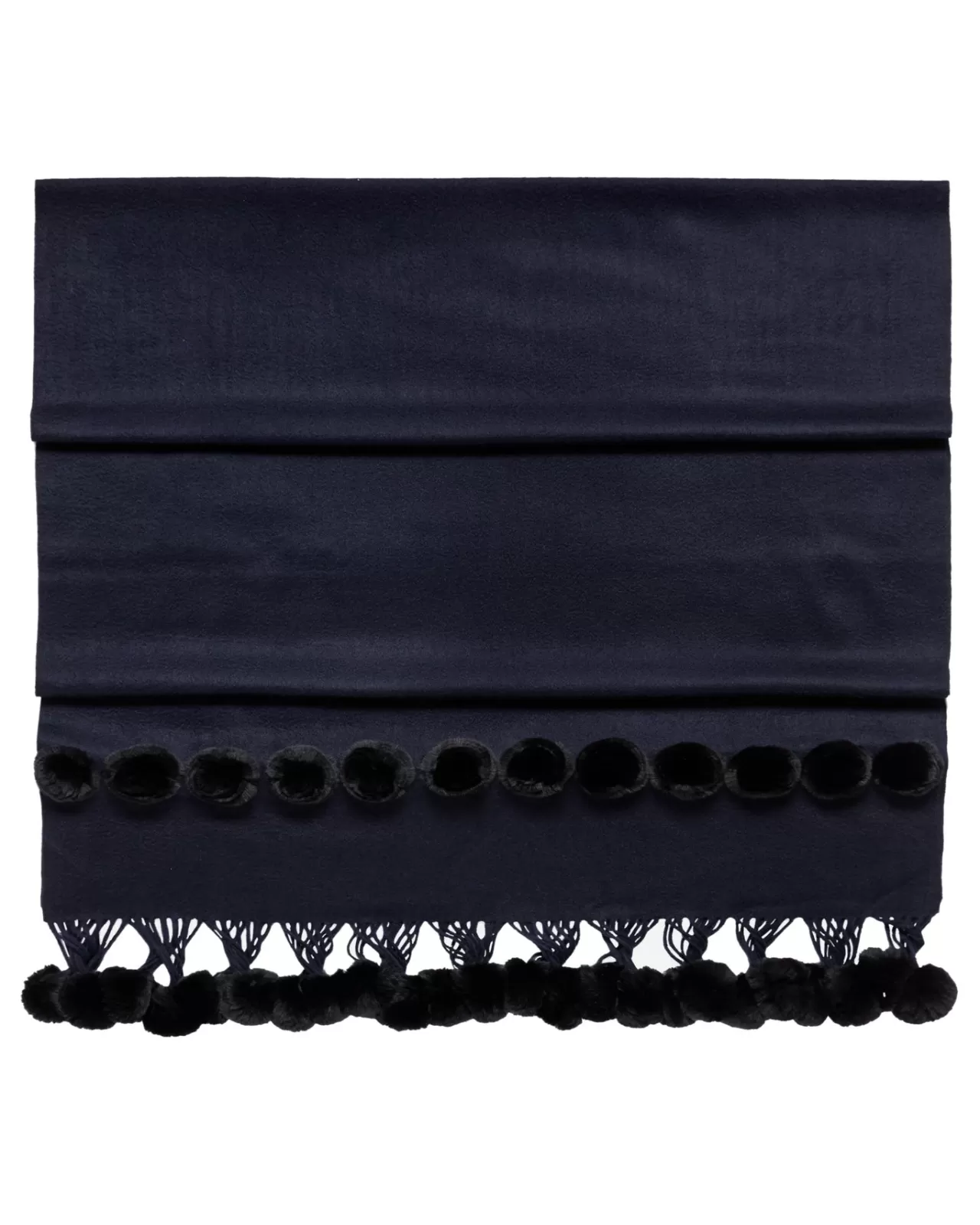 Women N.Peal Cashmere Scarves | Women'S Fur Bobble Woven Shawl