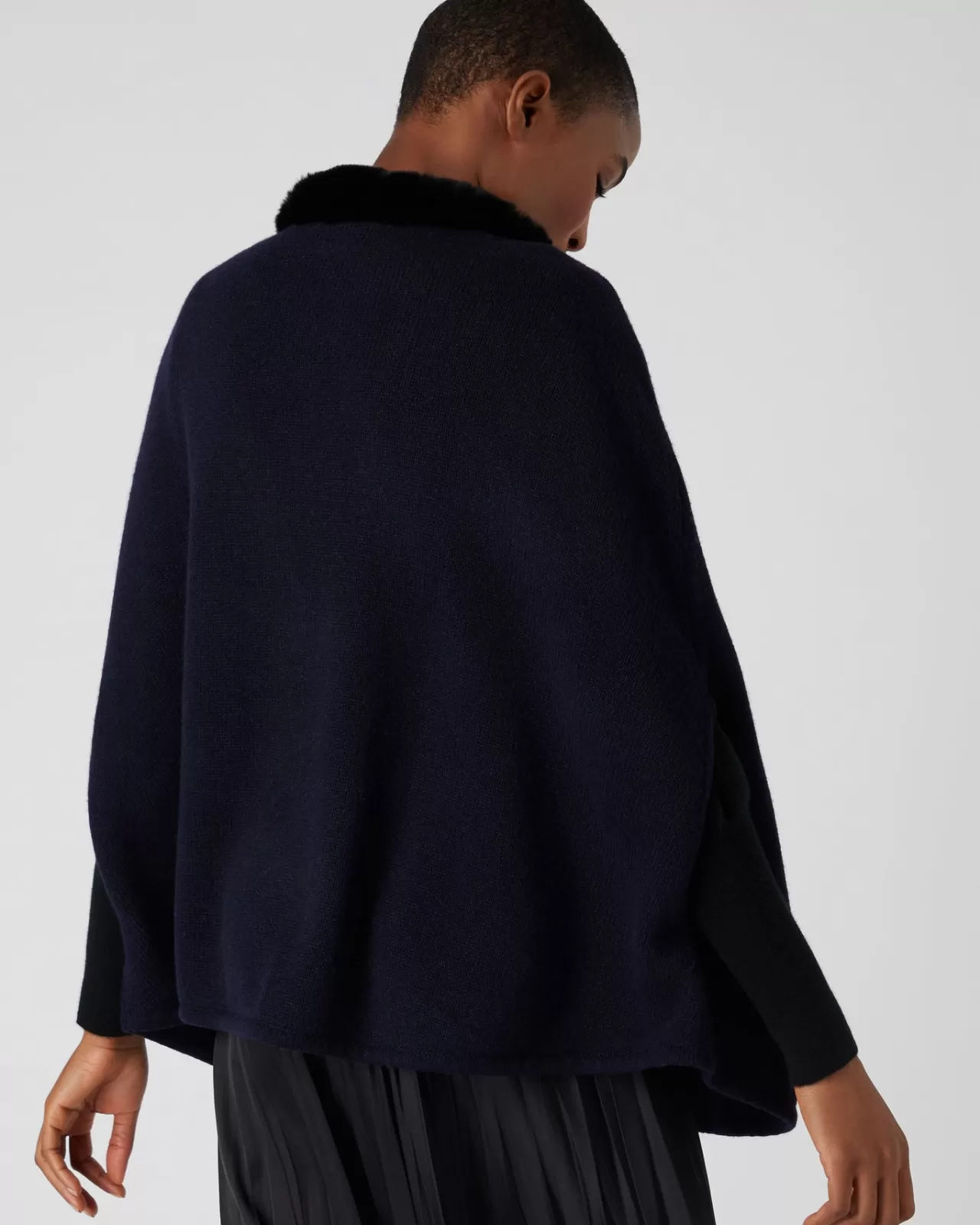 Women N.Peal Capes & Ponchos | Women'S Fur Collar Poncho