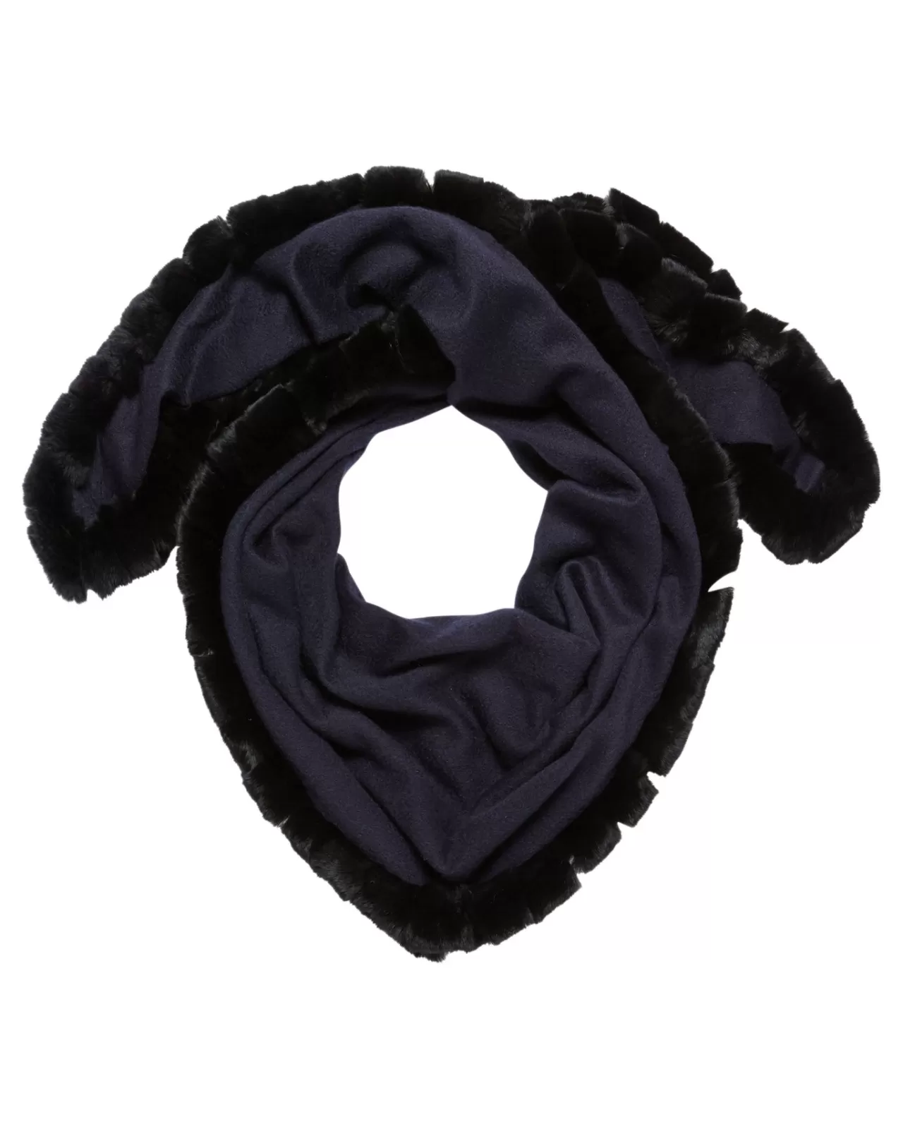 Women N.Peal Cashmere Scarves | Women'S Fur Edge Triangular Scarf