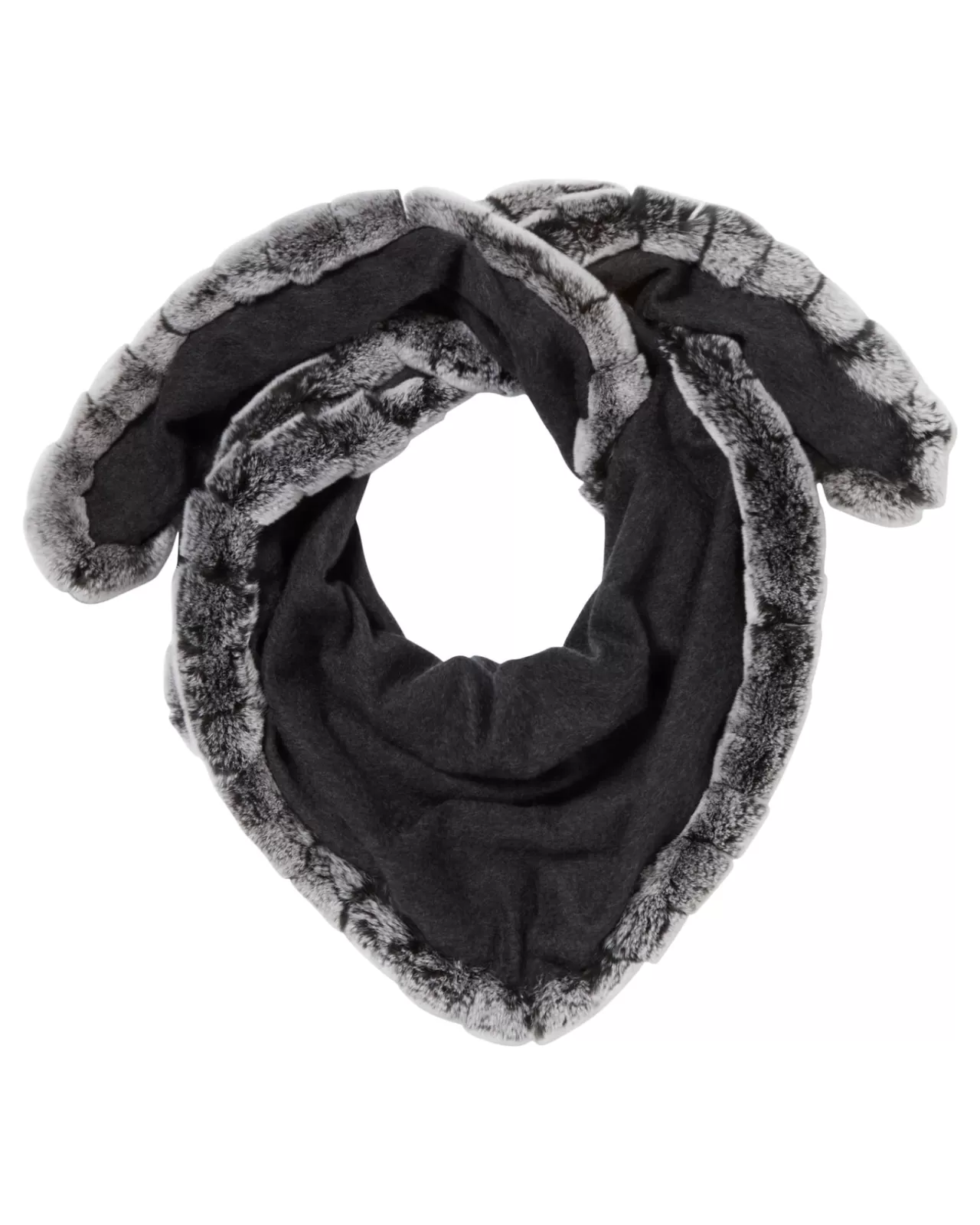 Women N.Peal Cashmere Scarves | Women'S Fur Edge Triangular Scarf