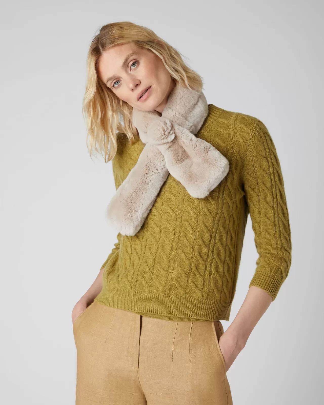 Women N.Peal Cashmere Scarves | Women'S Fur Neck Warmer