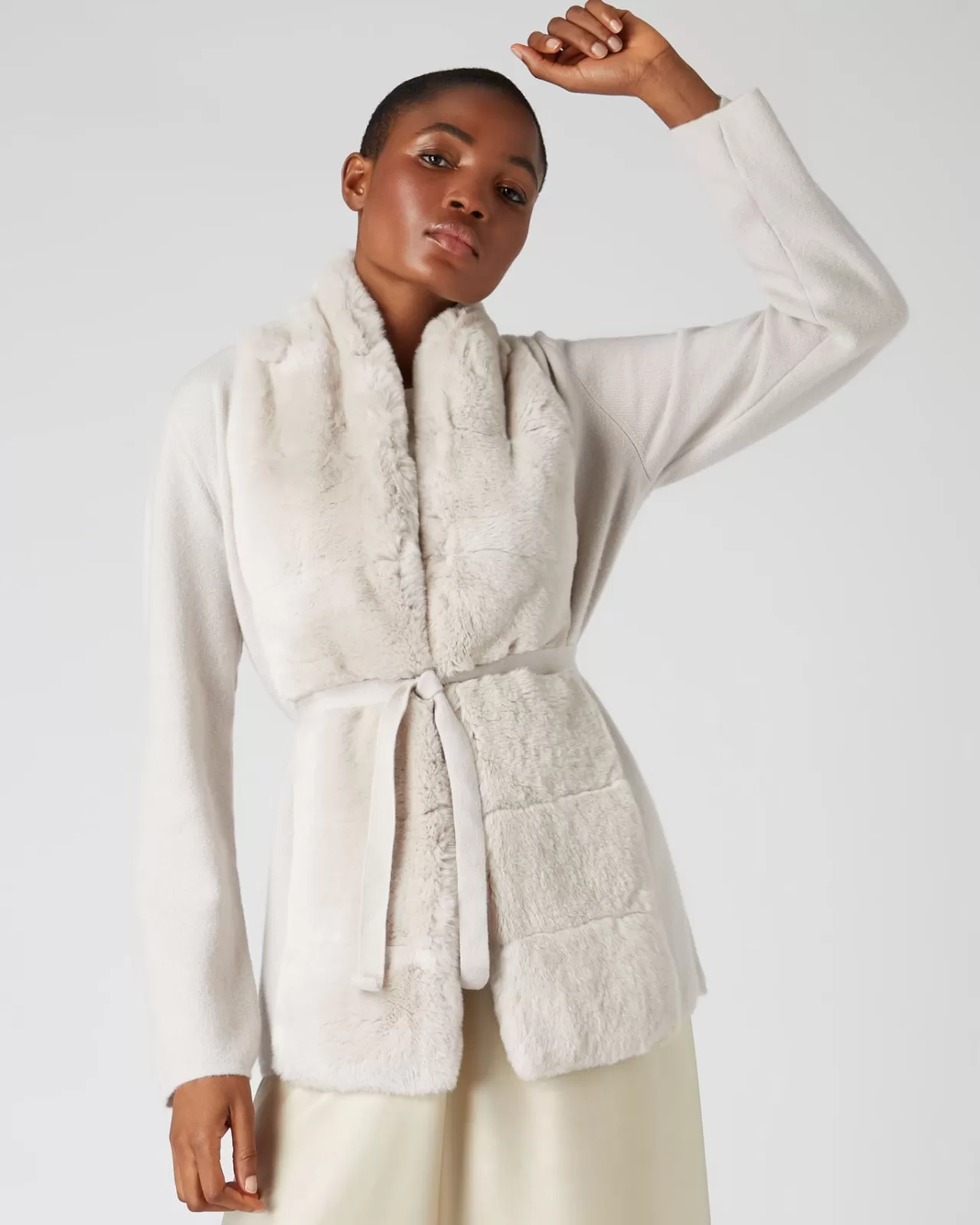 Women N.Peal Cardigans | Women'S Fur Placket Cardigan