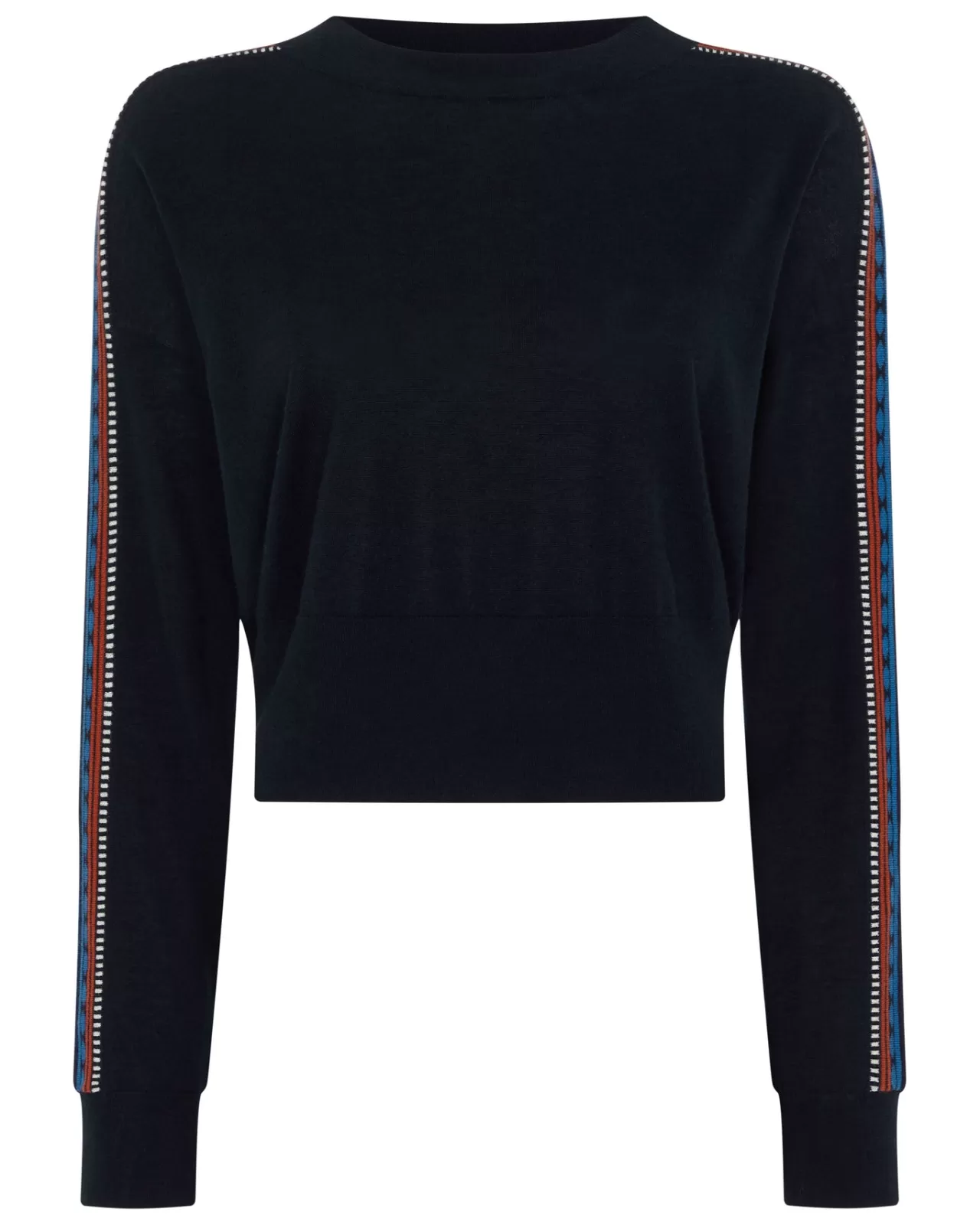 Women N.Peal Round Necks | Women'S Jacquard Insert Jumper