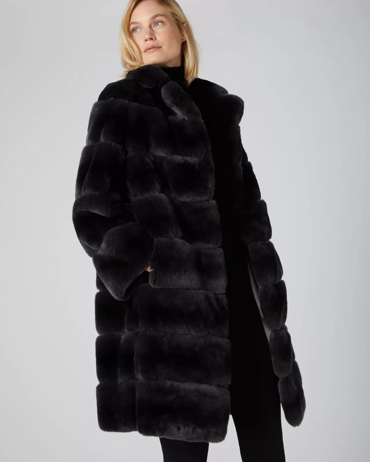 Women N.Peal Coats & Jackets | Women'S Long Rex Rabbit Coat