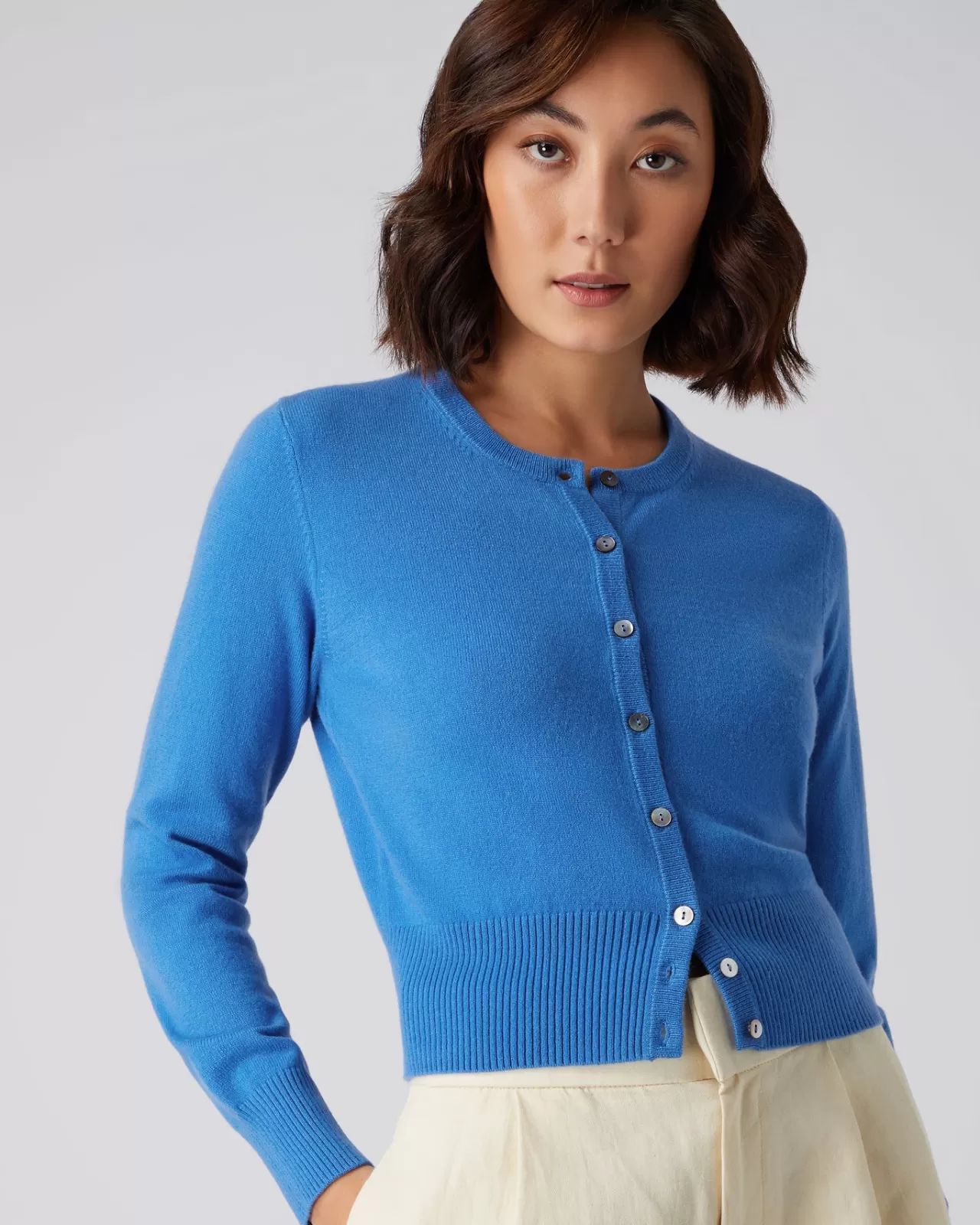 Women N.Peal Cardigans | Women'S Long Sleeve Cropped Cashmere Cardigan