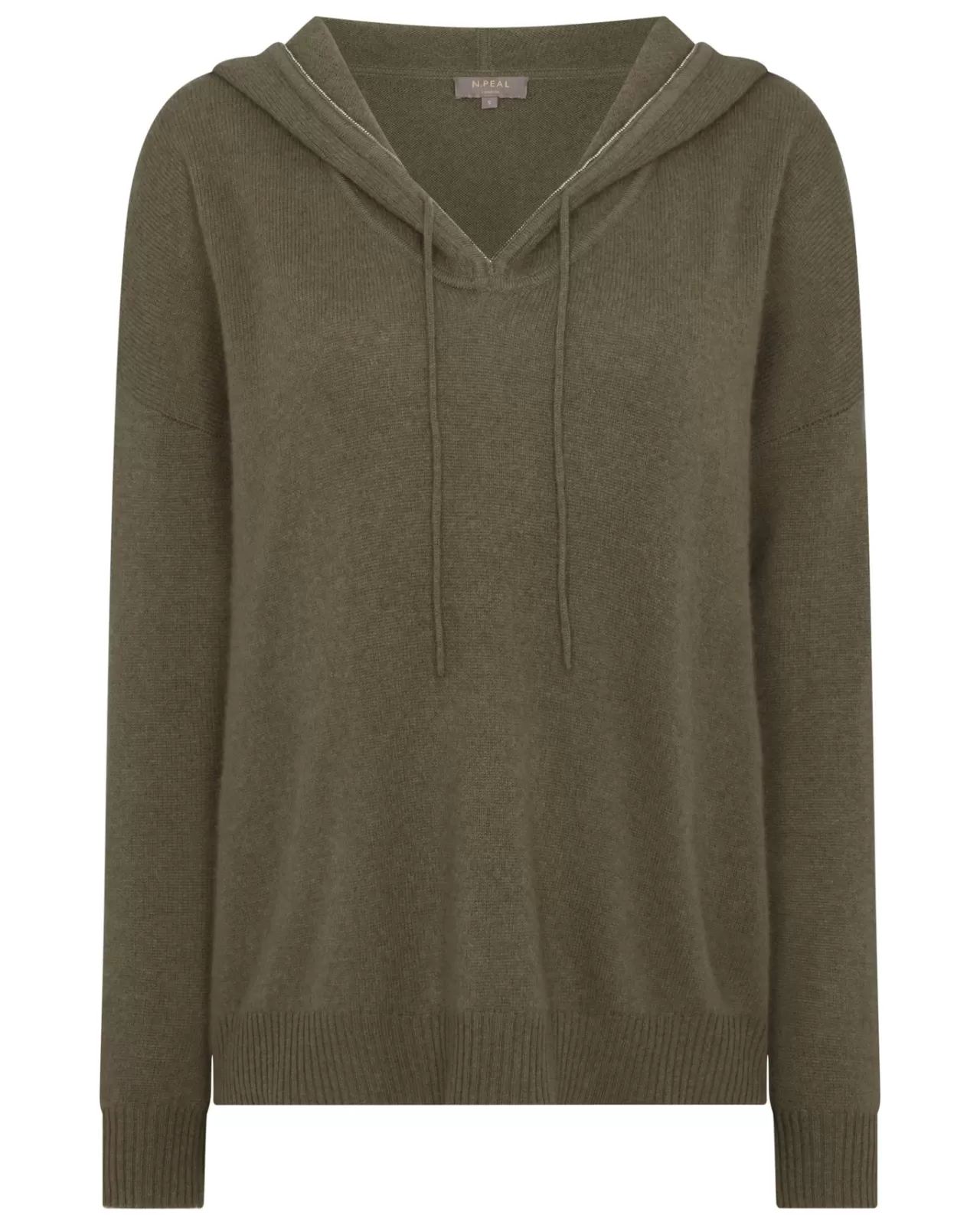 Women N.Peal Hoodies | Women'S Metal Edge Hooded Cashmere Jumper