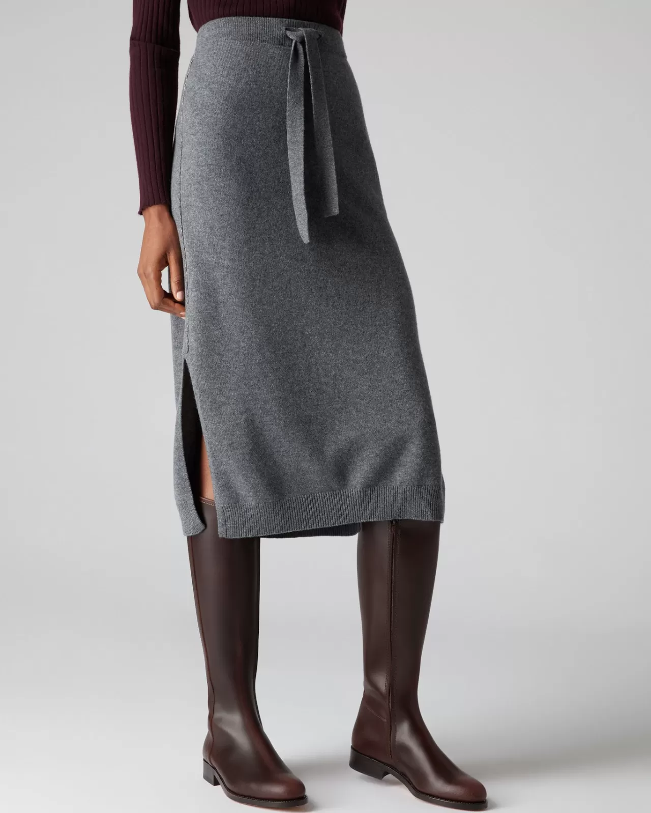 Women N.Peal Dresses & Skirts | Women'S Metal Trim Cashmere Skirt