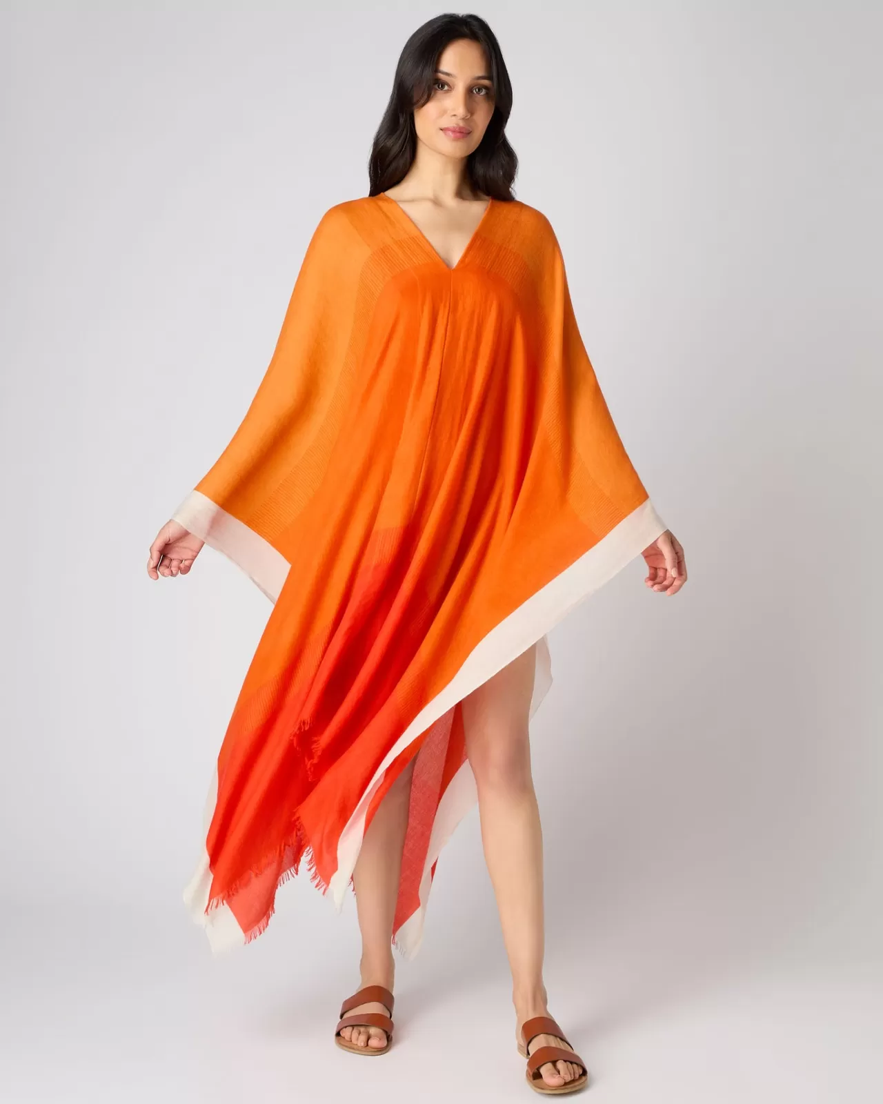 Women N.Peal Capes & Ponchos | Women'S Ombre Cashmere Kaftan Dress