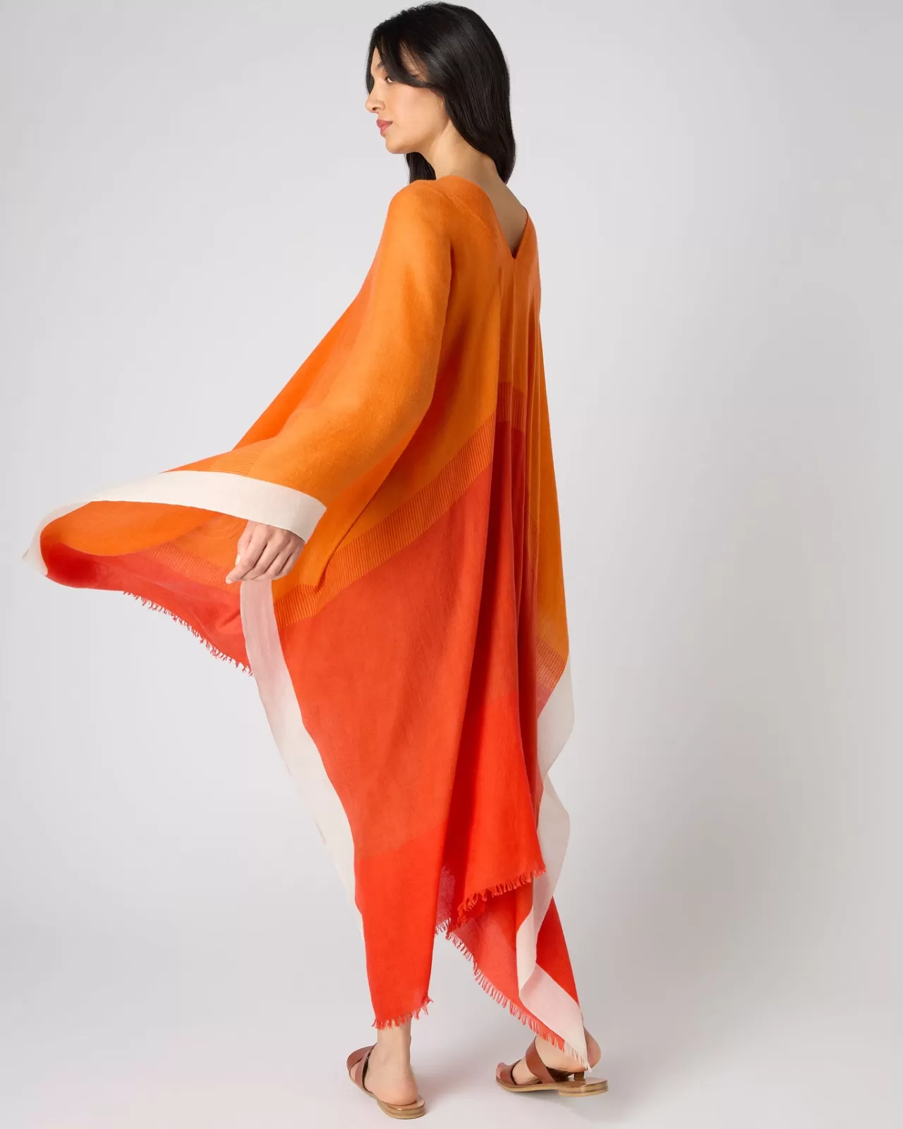 Women N.Peal Capes & Ponchos | Women'S Ombre Cashmere Kaftan Dress