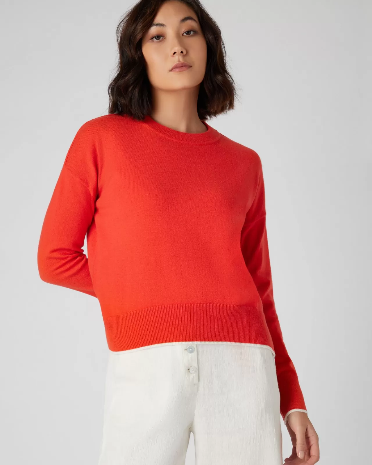 Women N.Peal Round Necks | Women'S Relaxed Crew Neck Cashmere Jumper