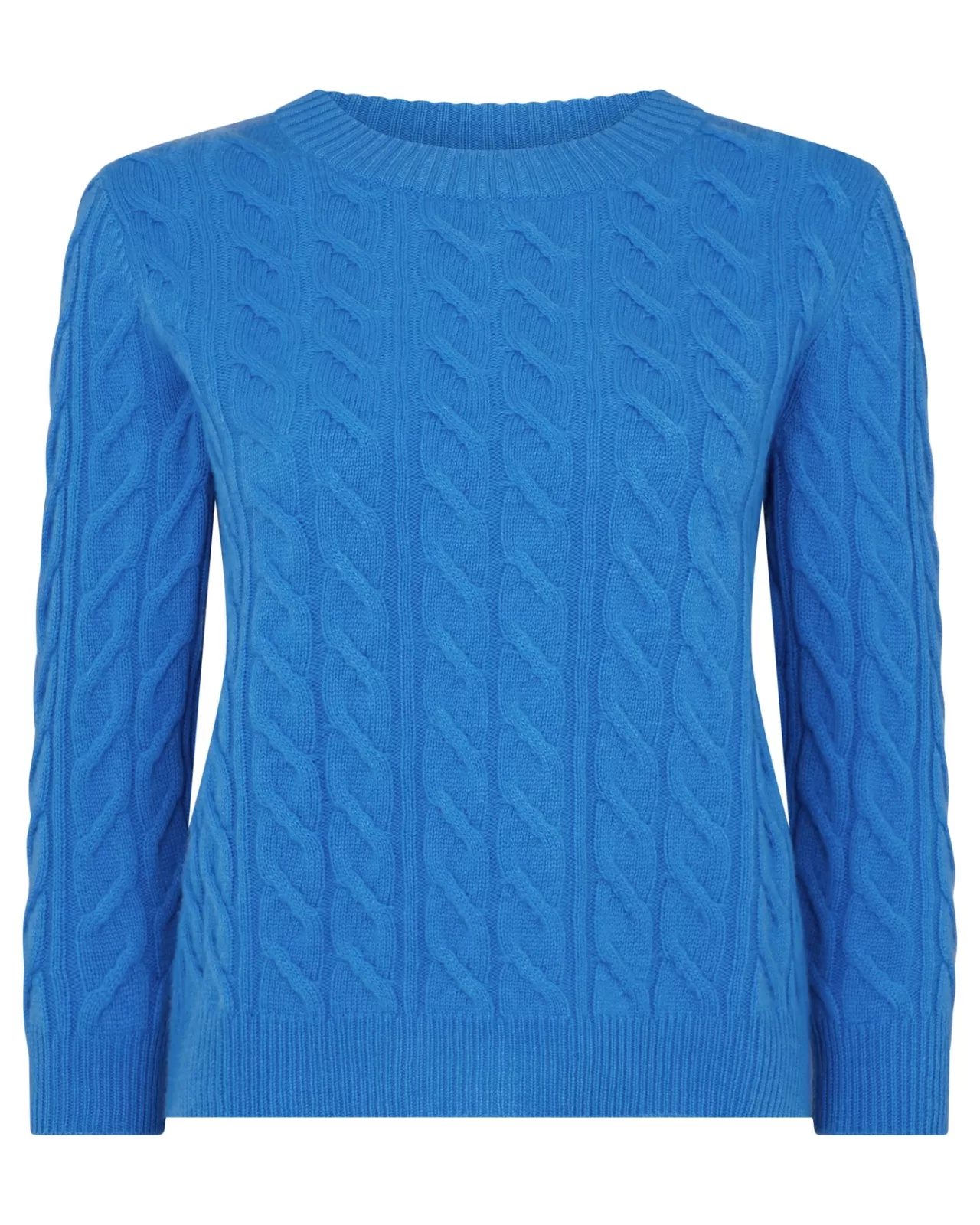 Women N.Peal Round Necks | Women'S Round Neck Cable Cashmere Jumper