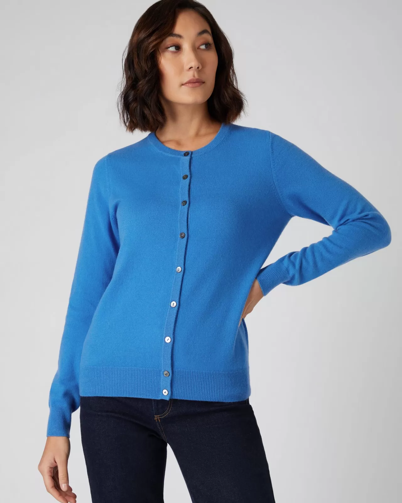 Women N.Peal Cardigans | Women'S Round Neck Cashmere Cardigan