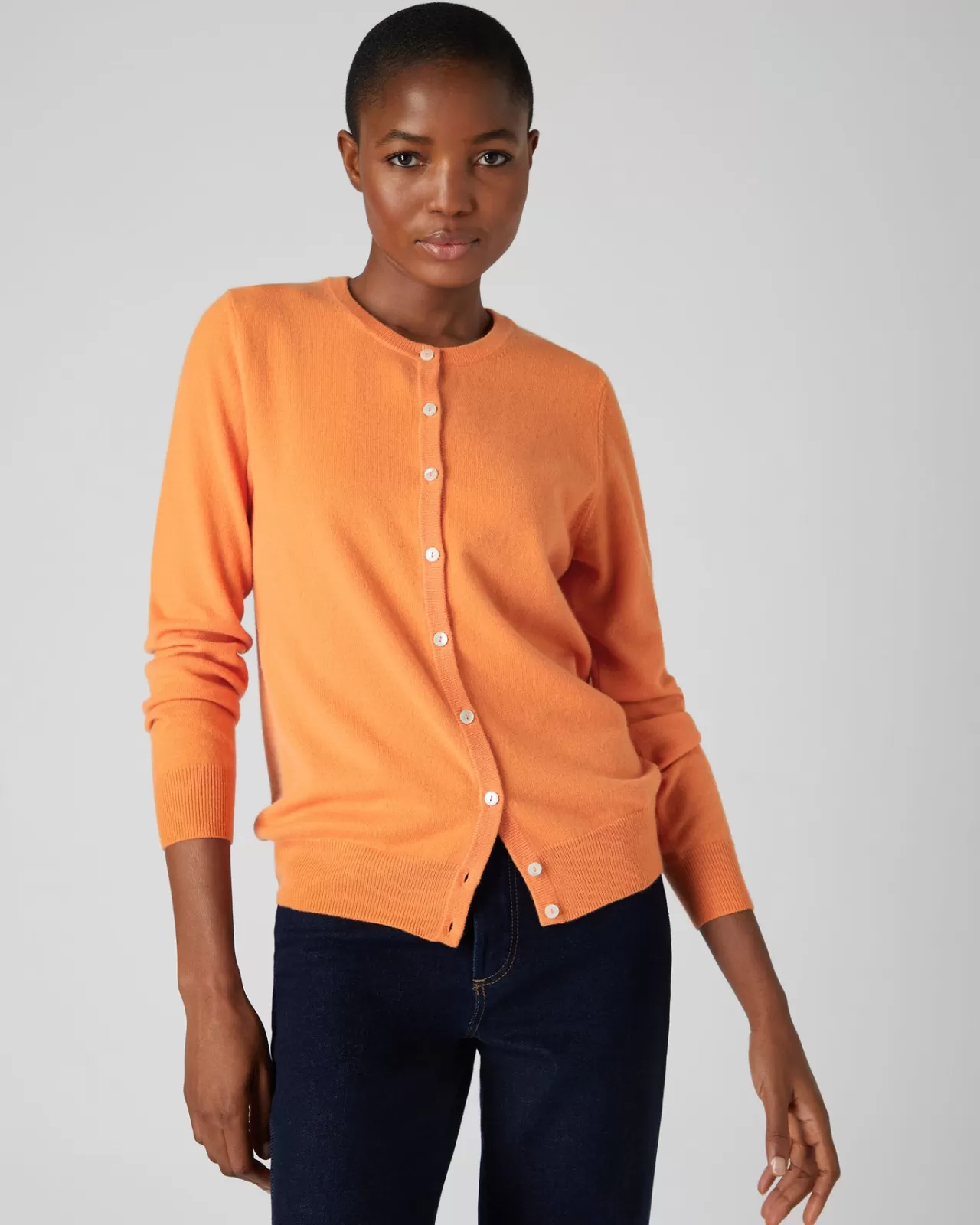 Women N.Peal Cardigans | Women'S Round Neck Cashmere Cardigan