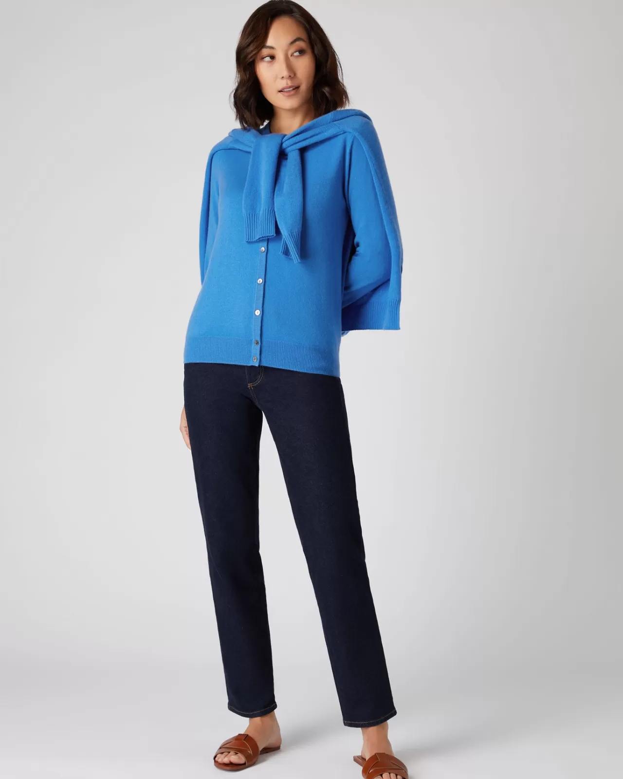 Women N.Peal Cardigans | Women'S Round Neck Cashmere Cardigan