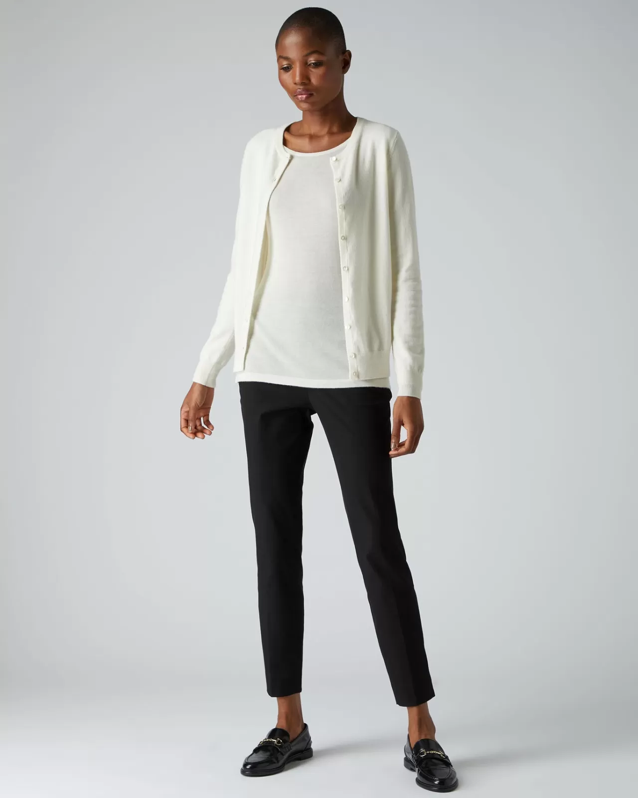 Women N.Peal Cardigans | Women'S Round Neck Cashmere Cardigan