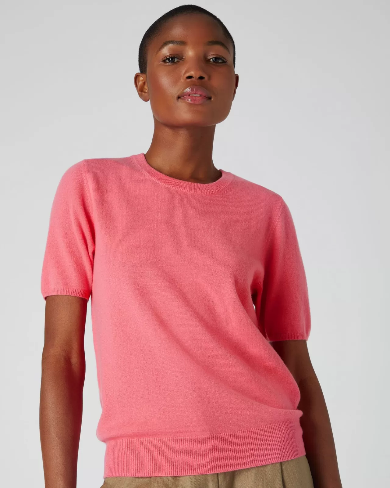 Women N.Peal Tops & T-Shirts | Women'S Round Neck Cashmere T Shirt