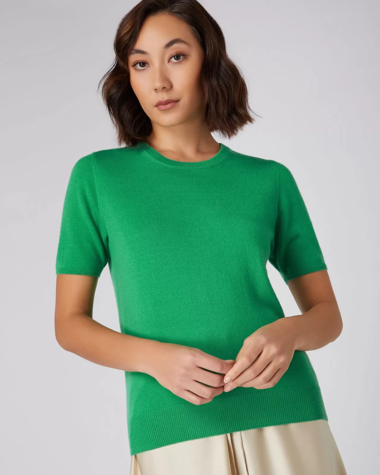 Women N.Peal Tops & T-Shirts | Women'S Round Neck Cashmere T Shirt